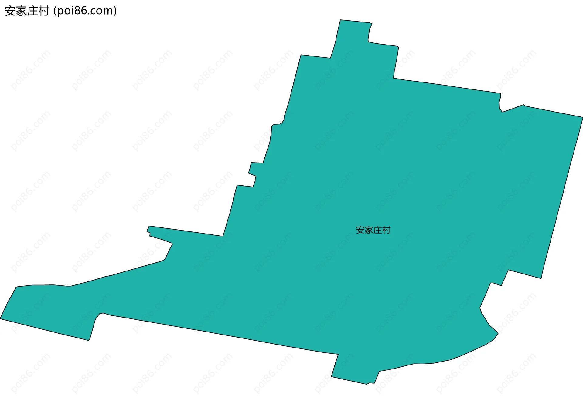 安家庄村边界地图