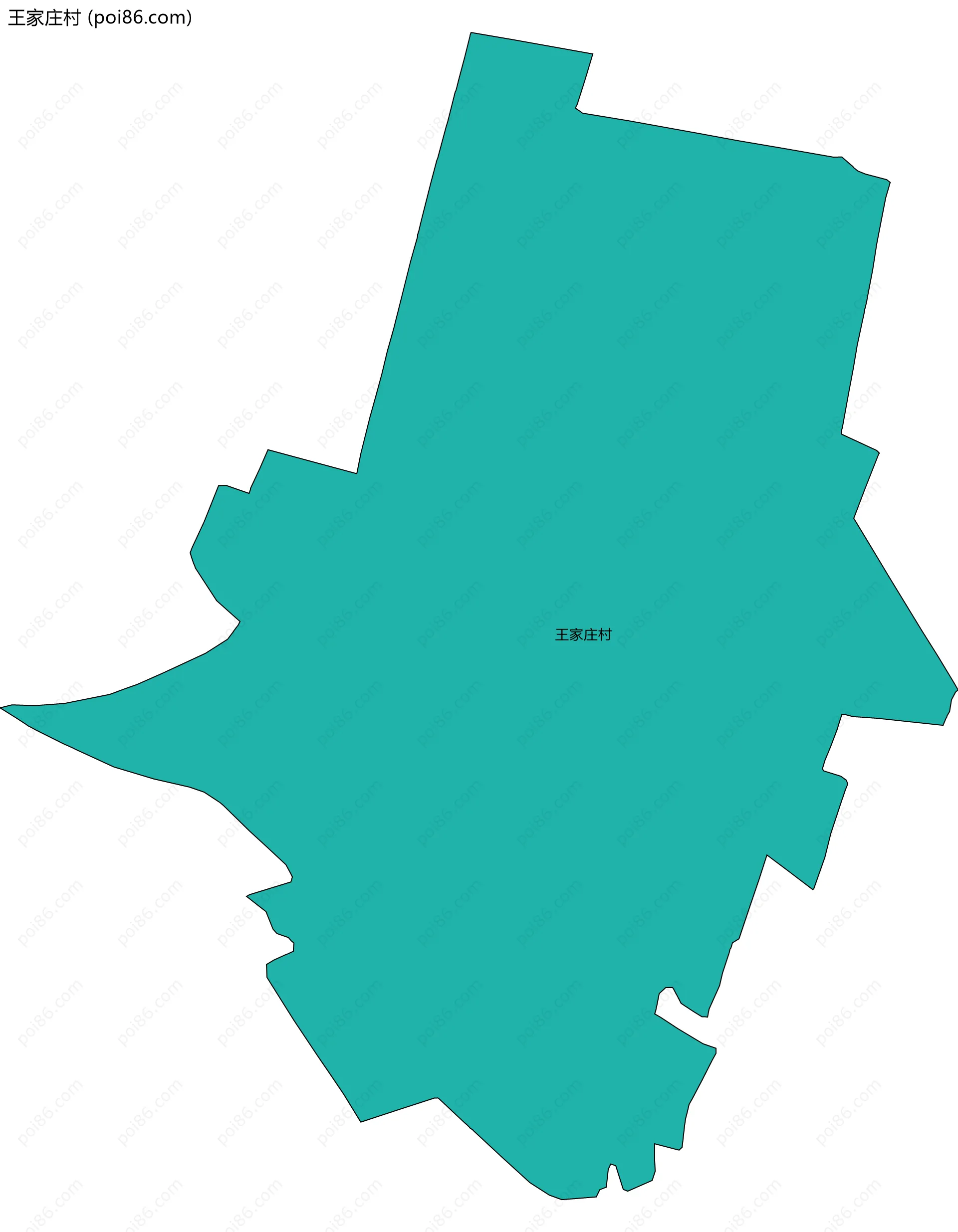 王家庄村边界地图