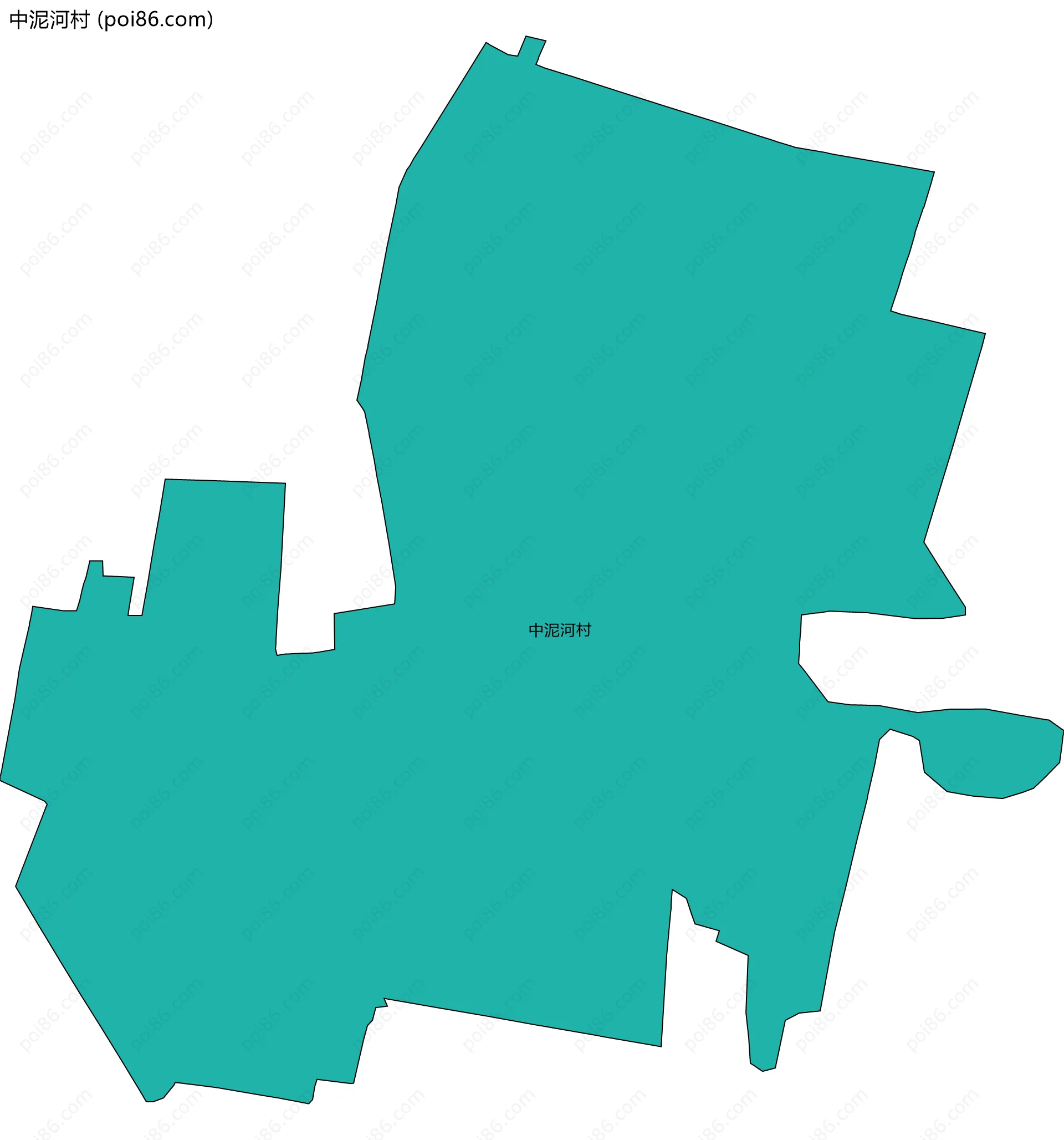 中泥河村边界地图