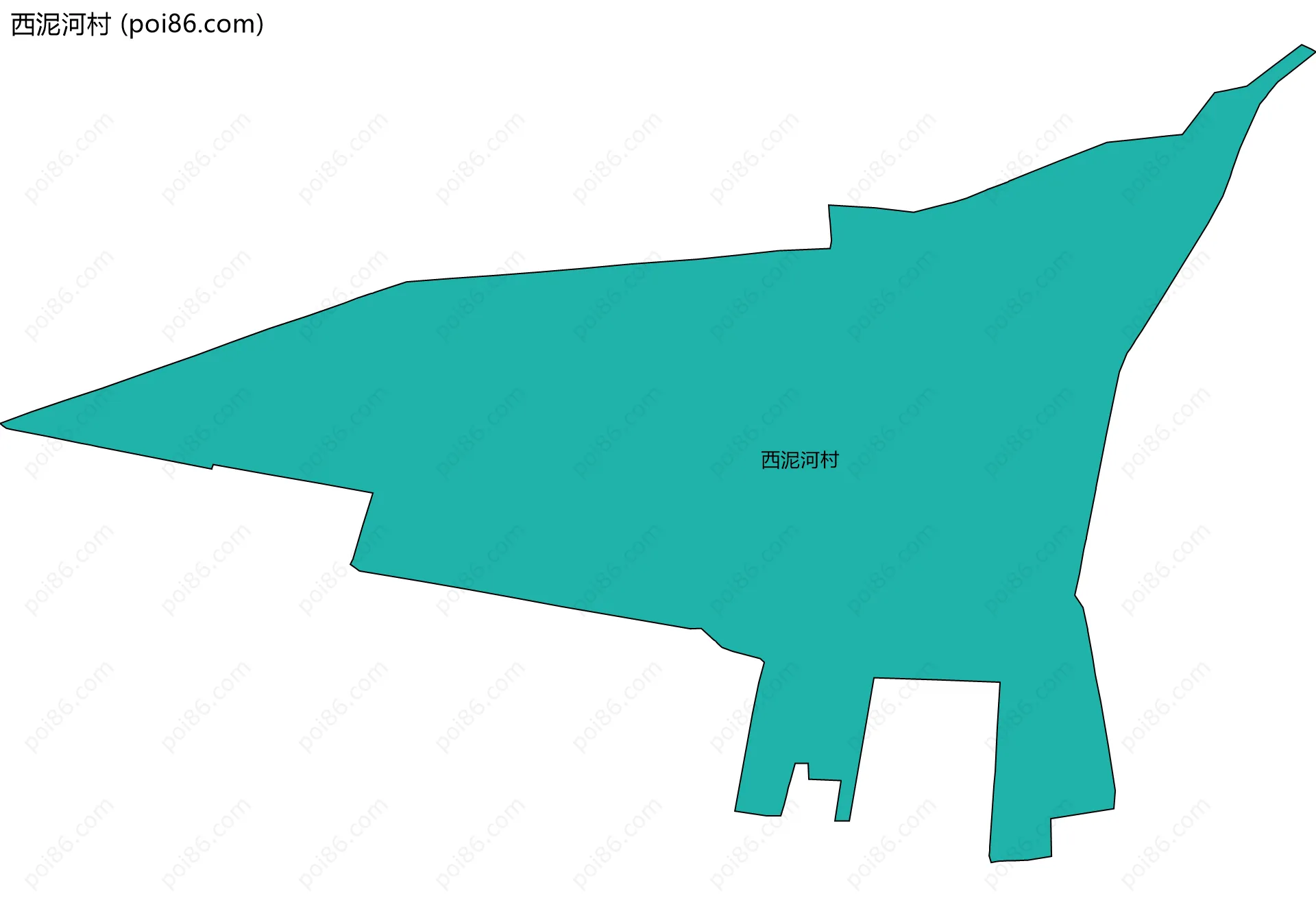 西泥河村边界地图