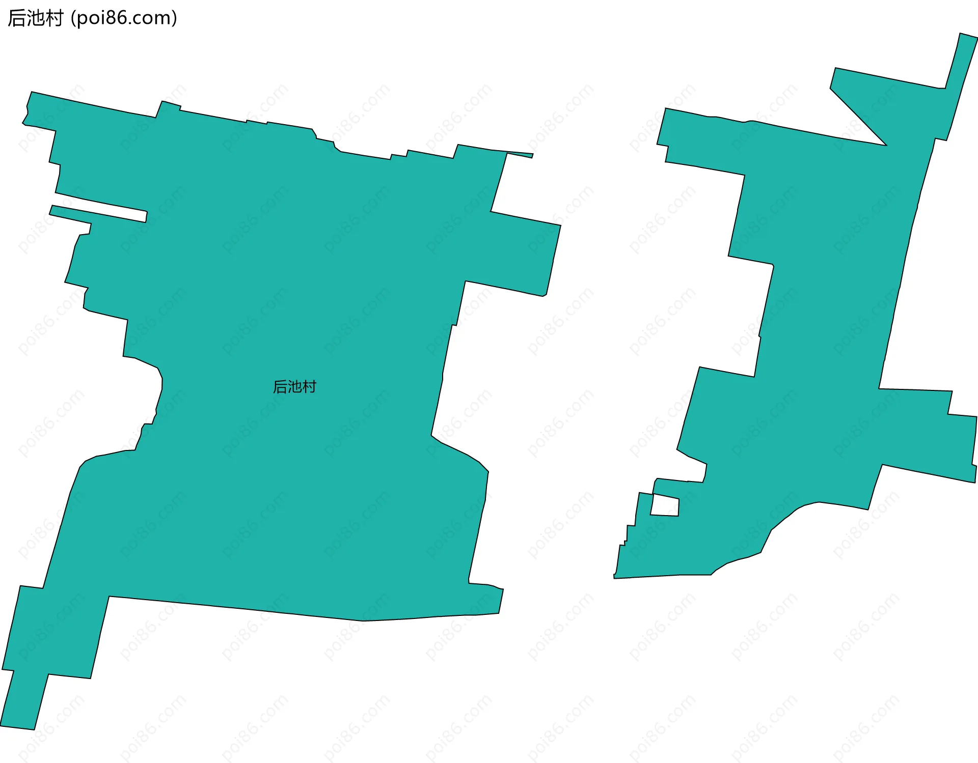 后池村边界地图