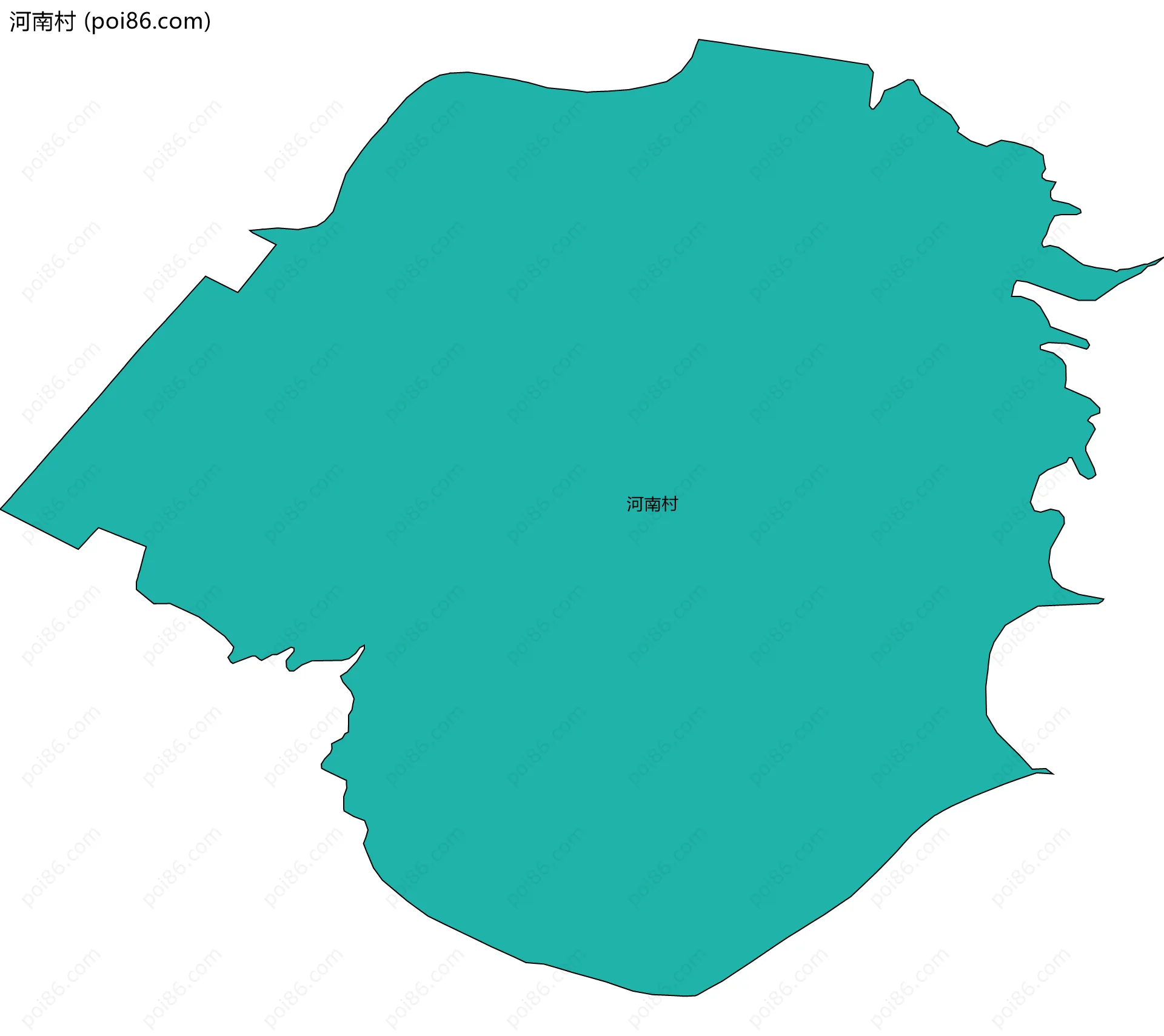 河南村边界地图