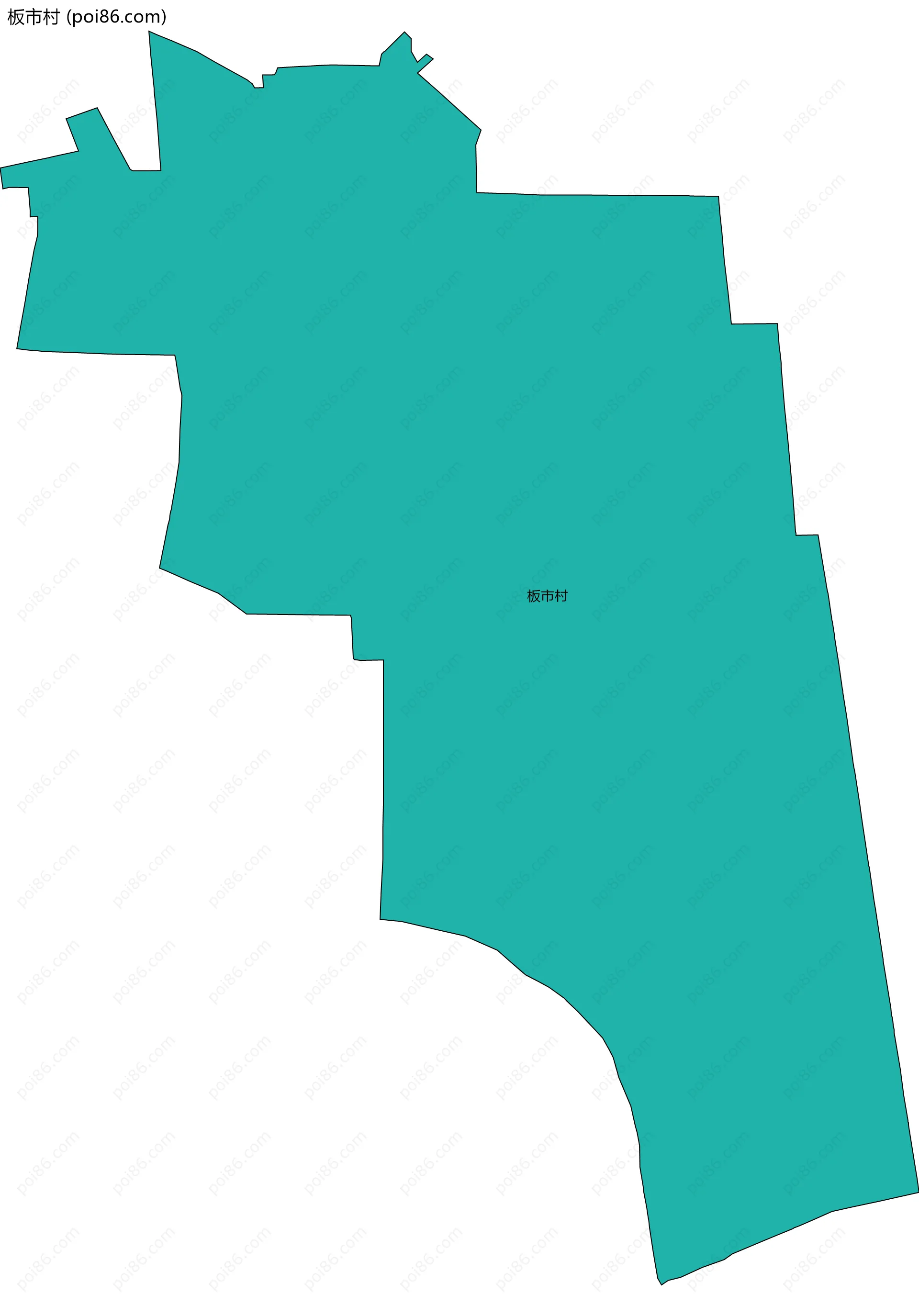 板市村边界地图