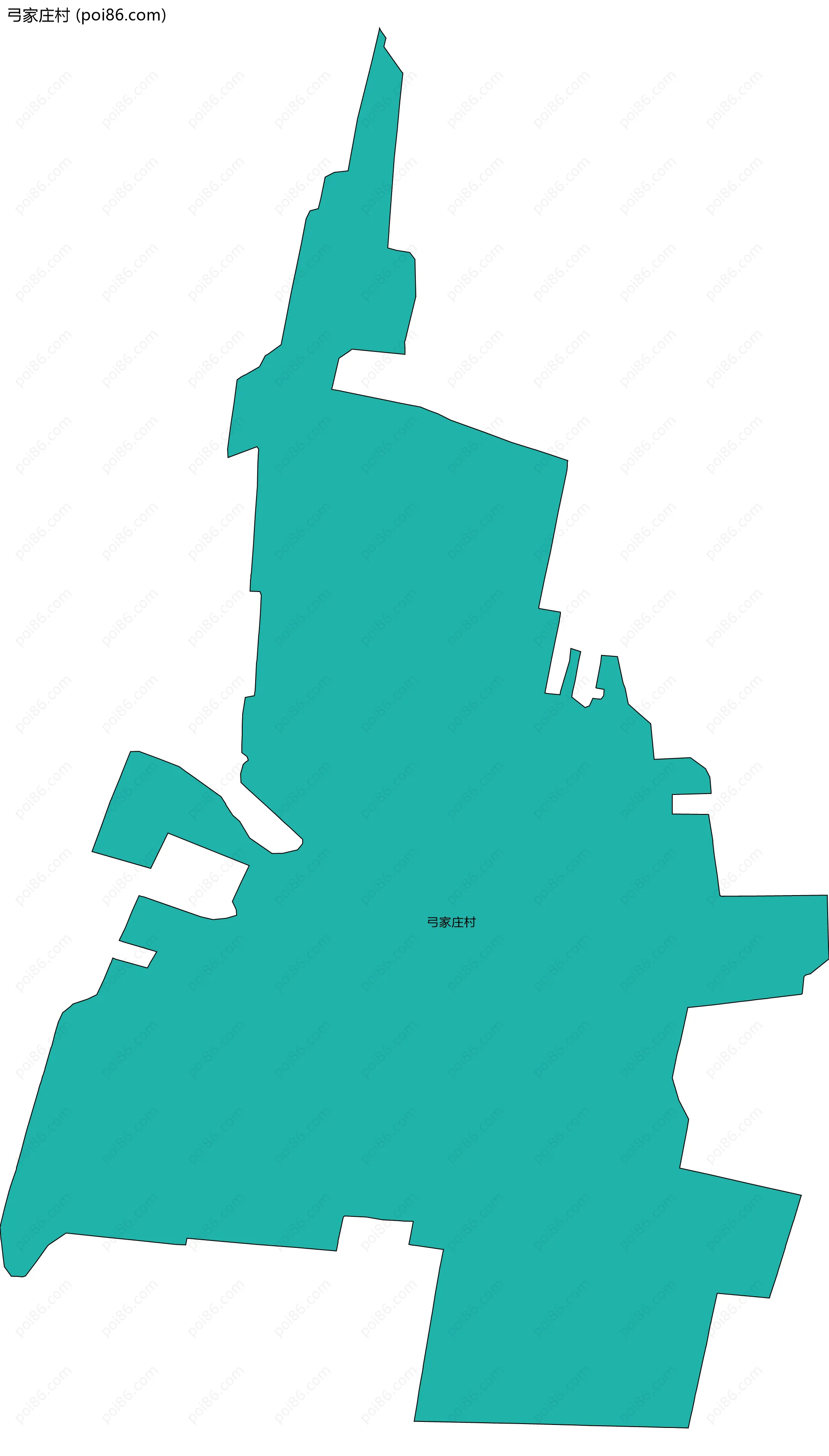 弓家庄村边界地图