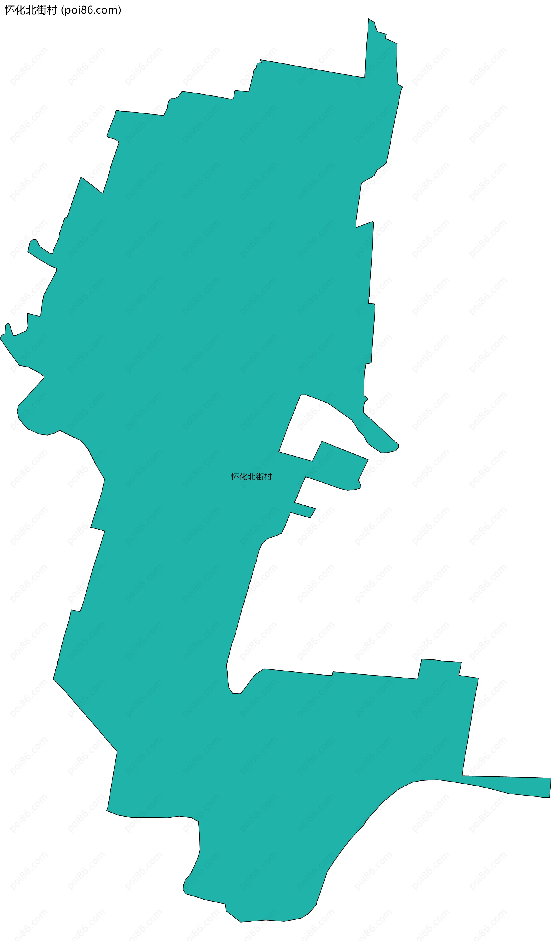 怀化北街村边界地图