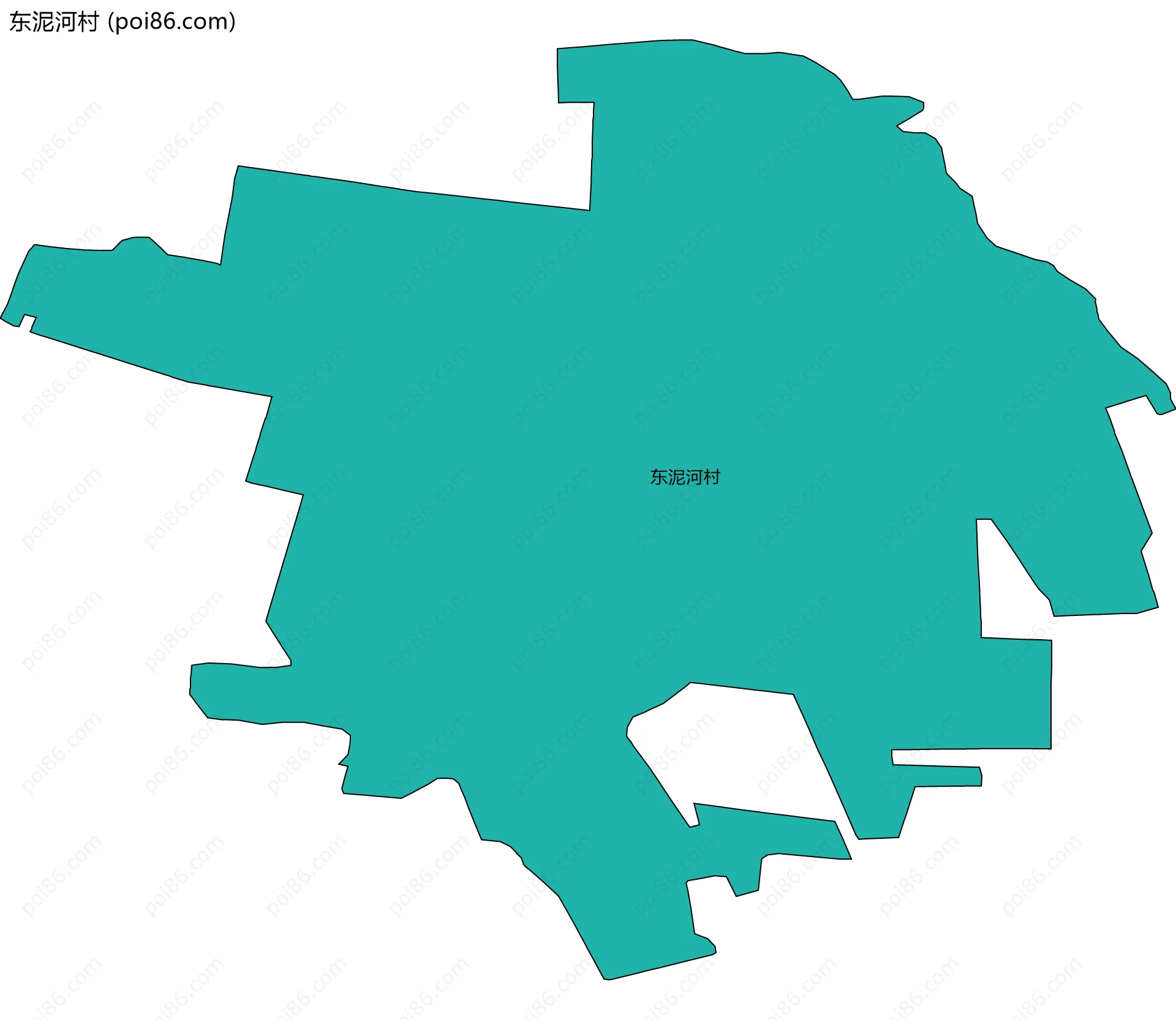 东泥河村边界地图