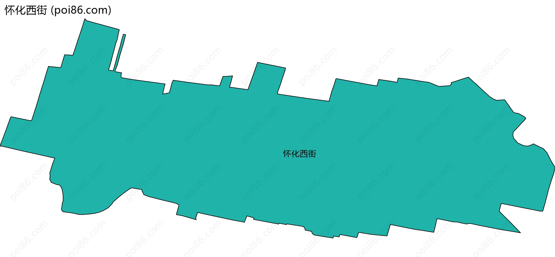 怀化西街边界地图
