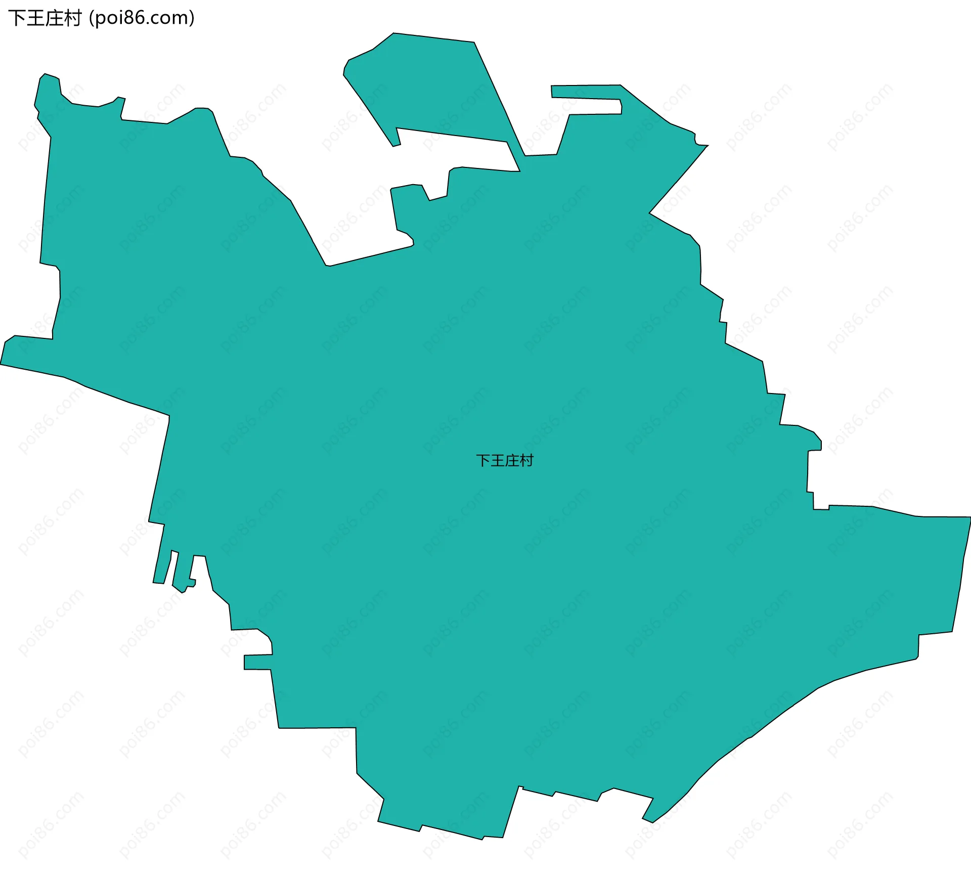 下王庄村边界地图