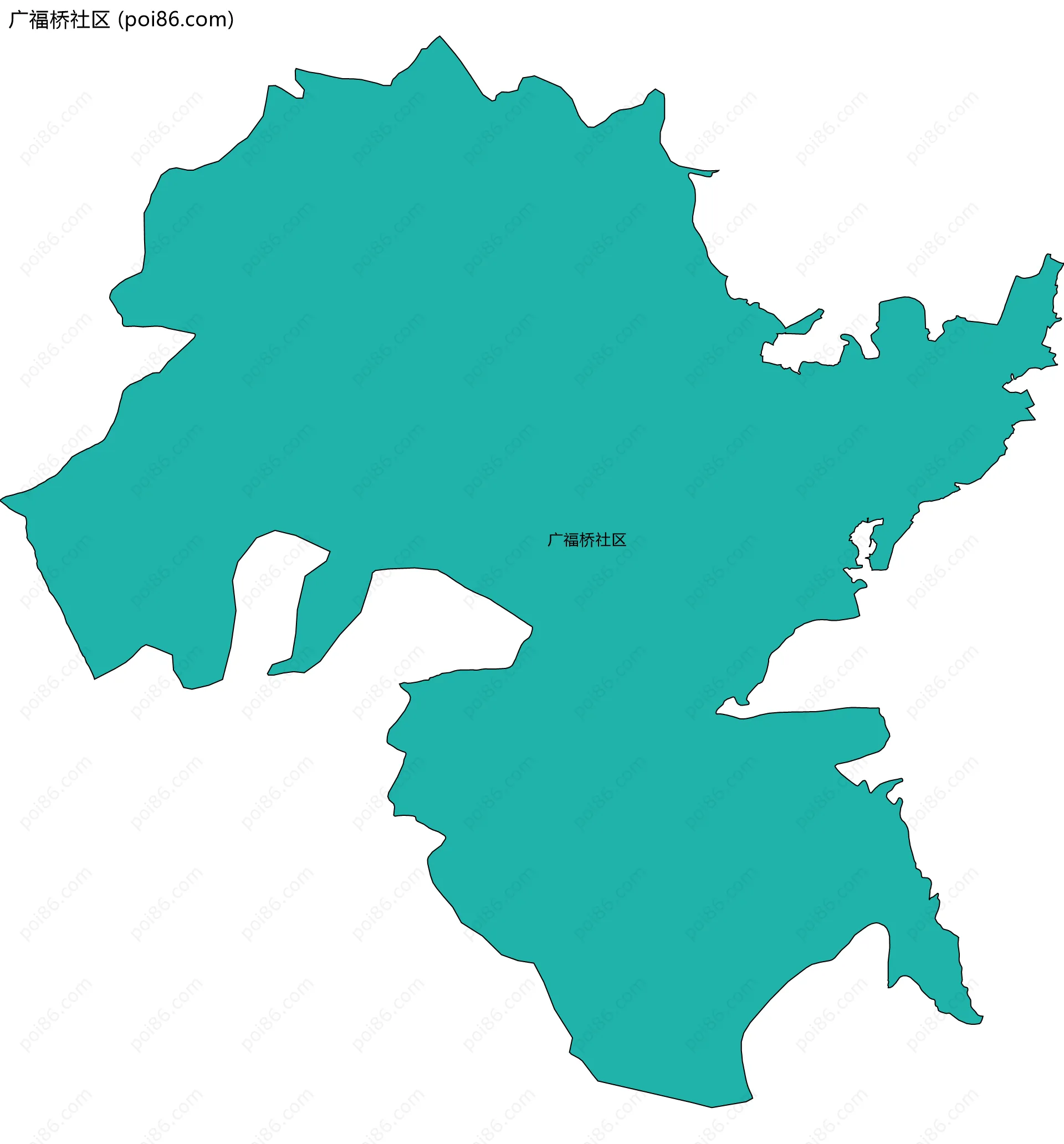 广福桥社区边界地图