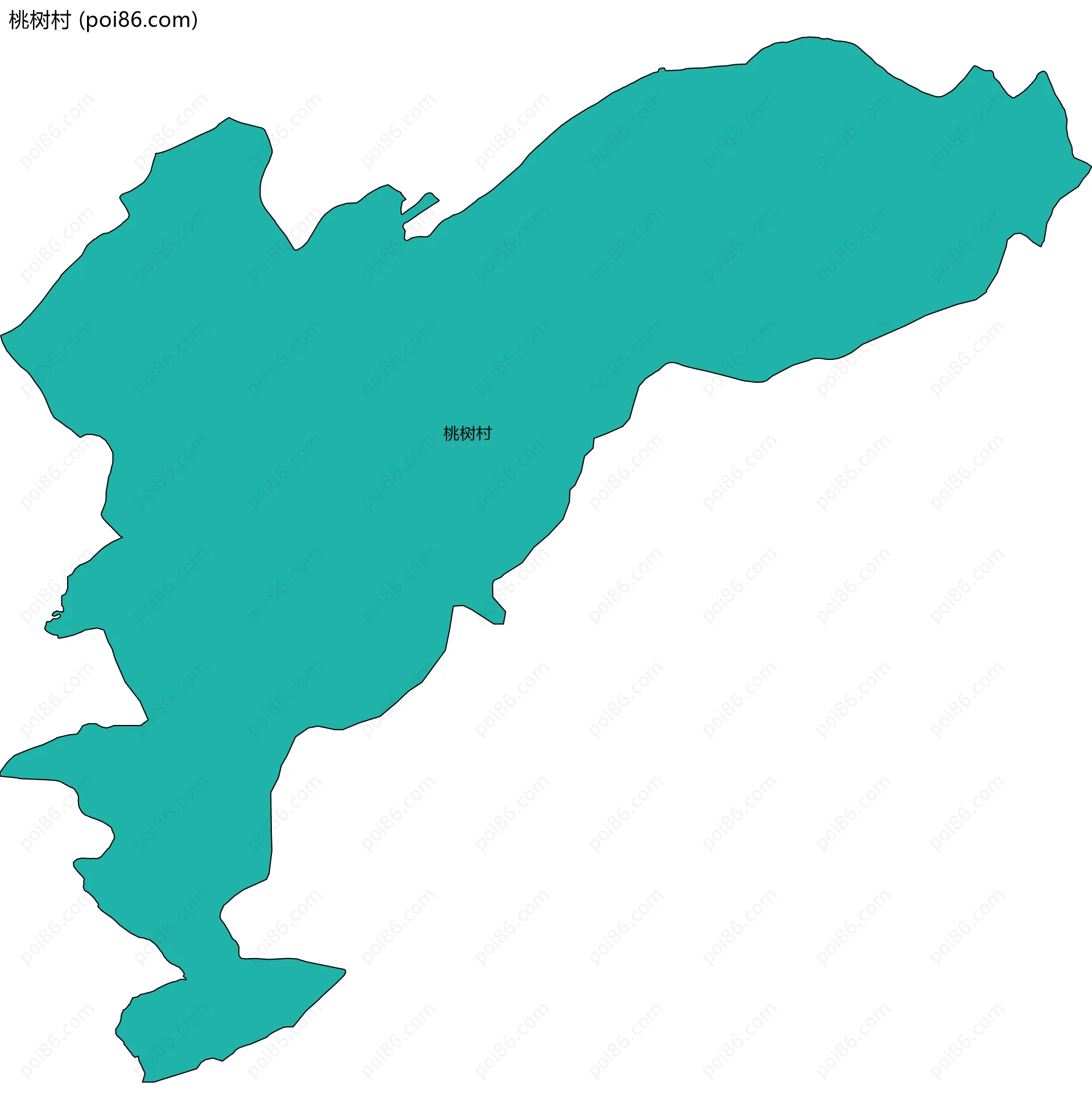 桃树村边界地图