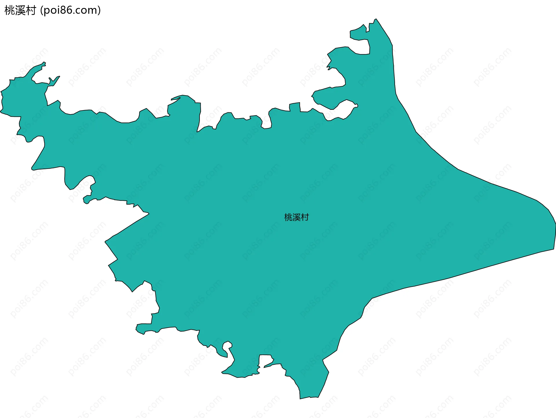 桃溪村边界地图