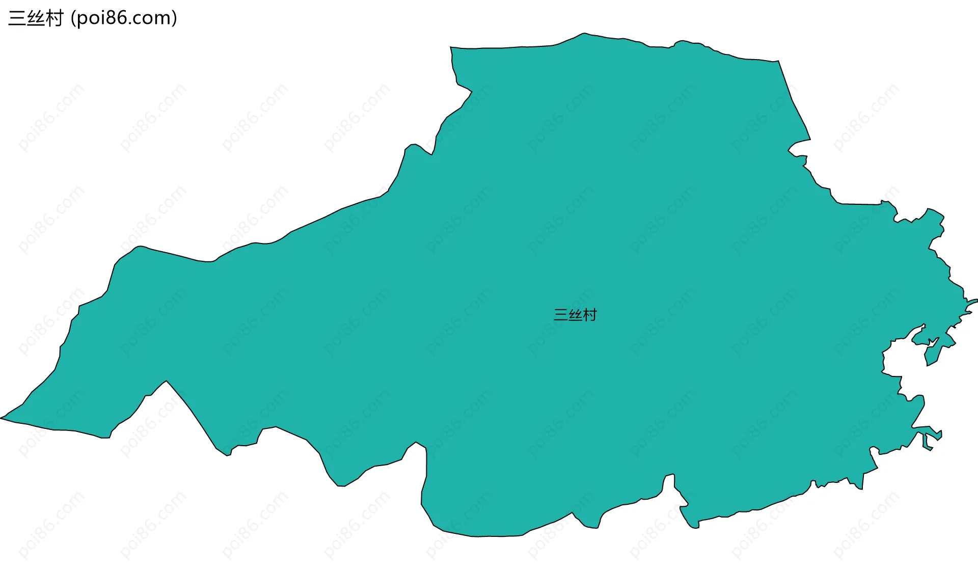 三丝村边界地图