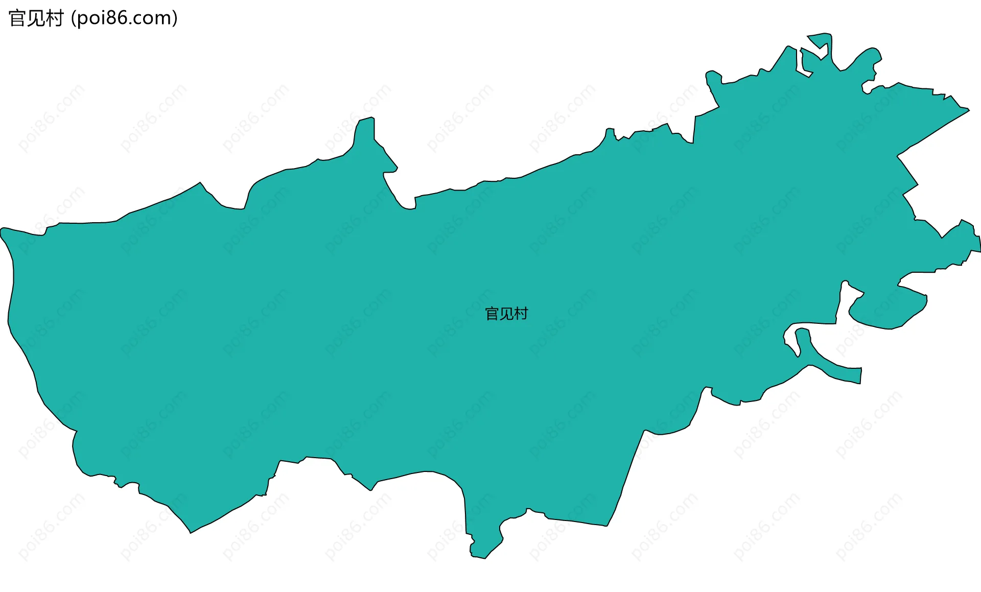 官见村边界地图