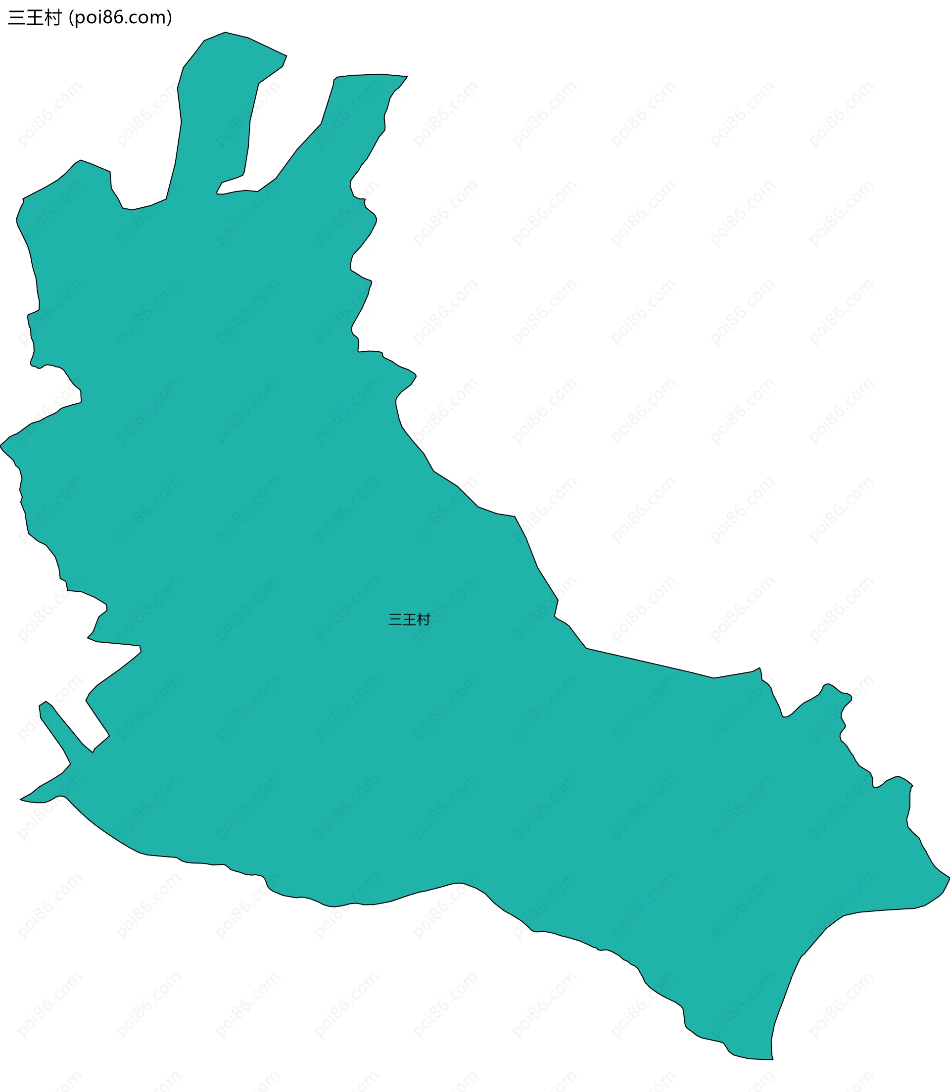 三王村边界地图