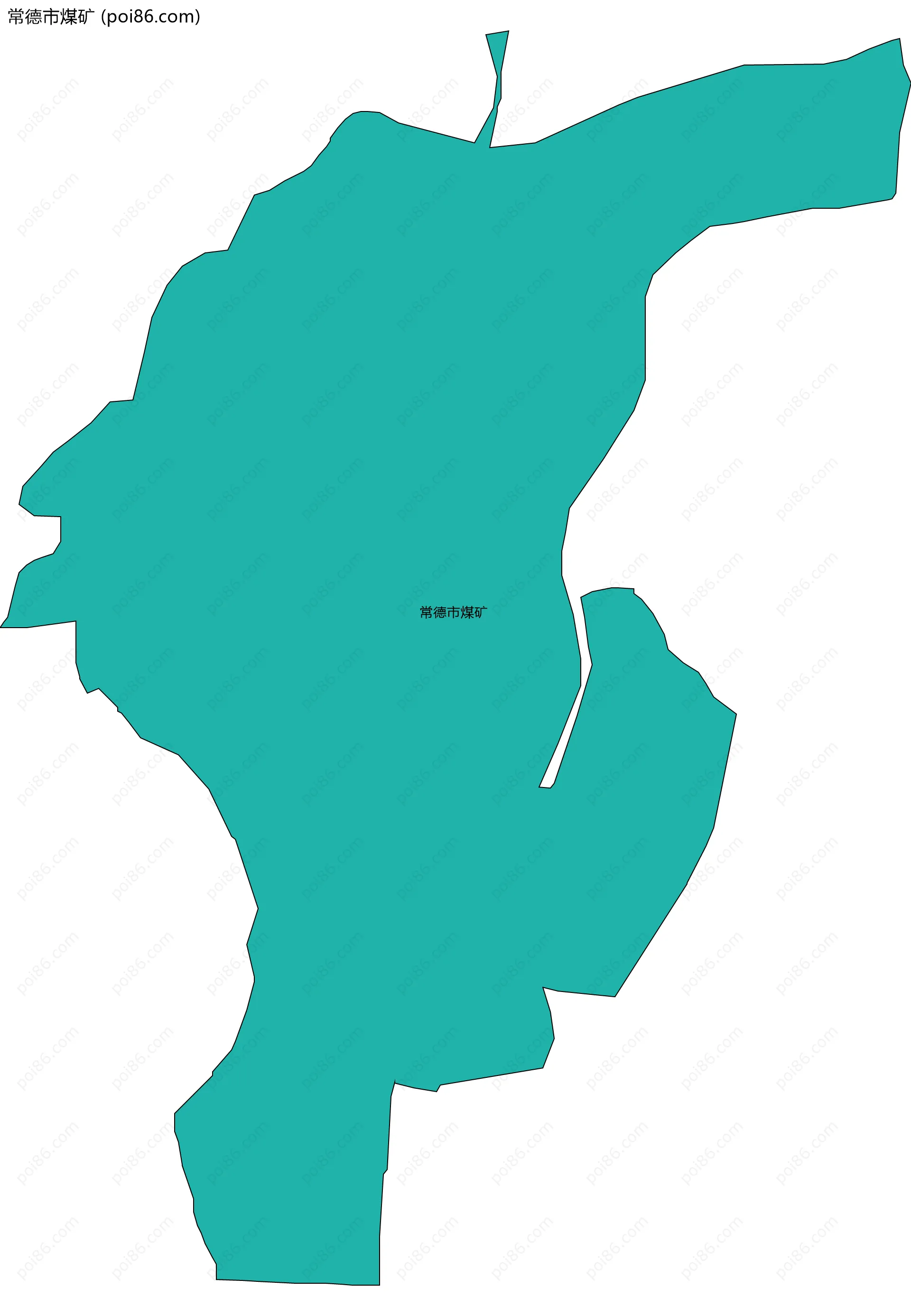 常德市煤矿边界地图