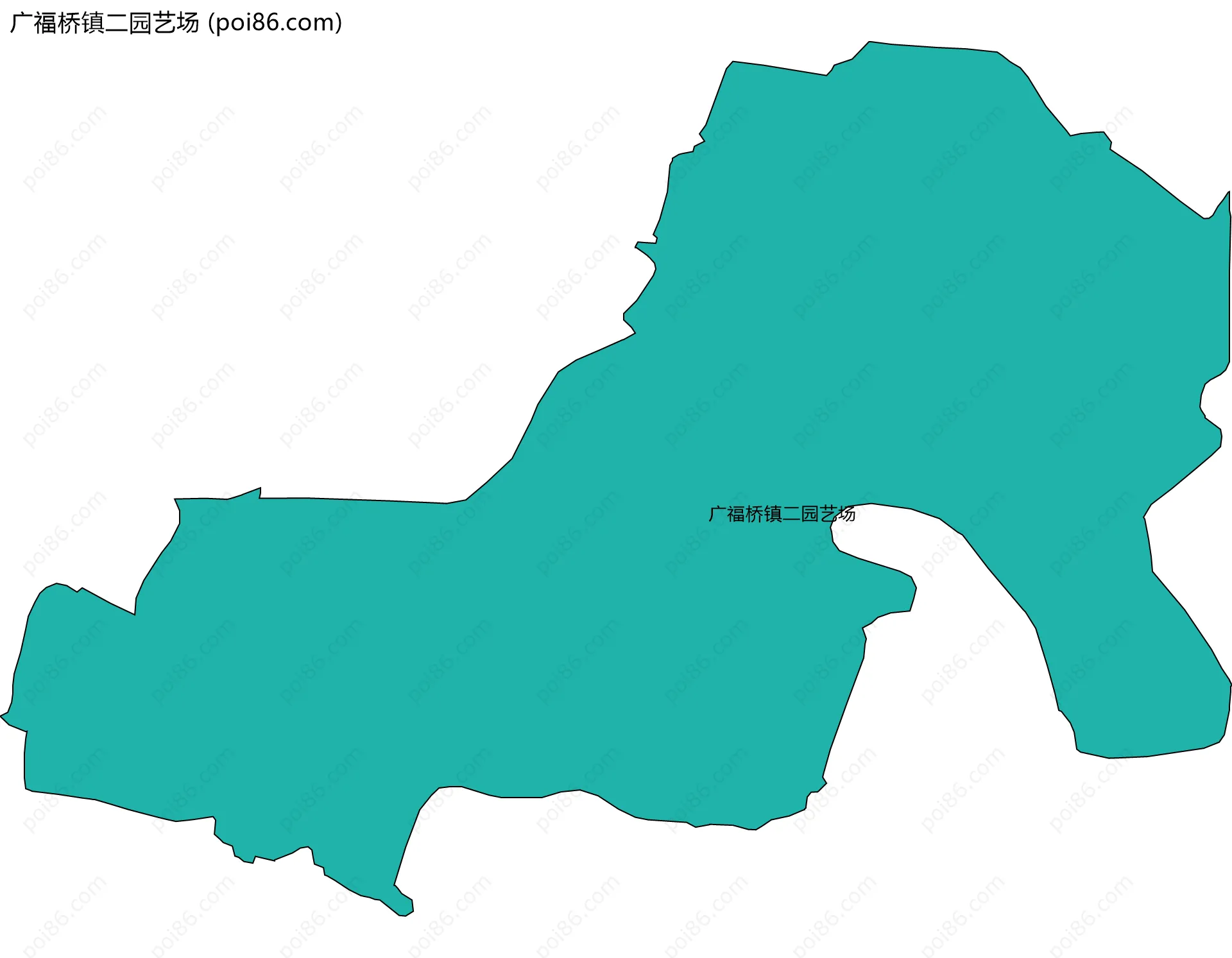 广福桥镇二园艺场边界地图