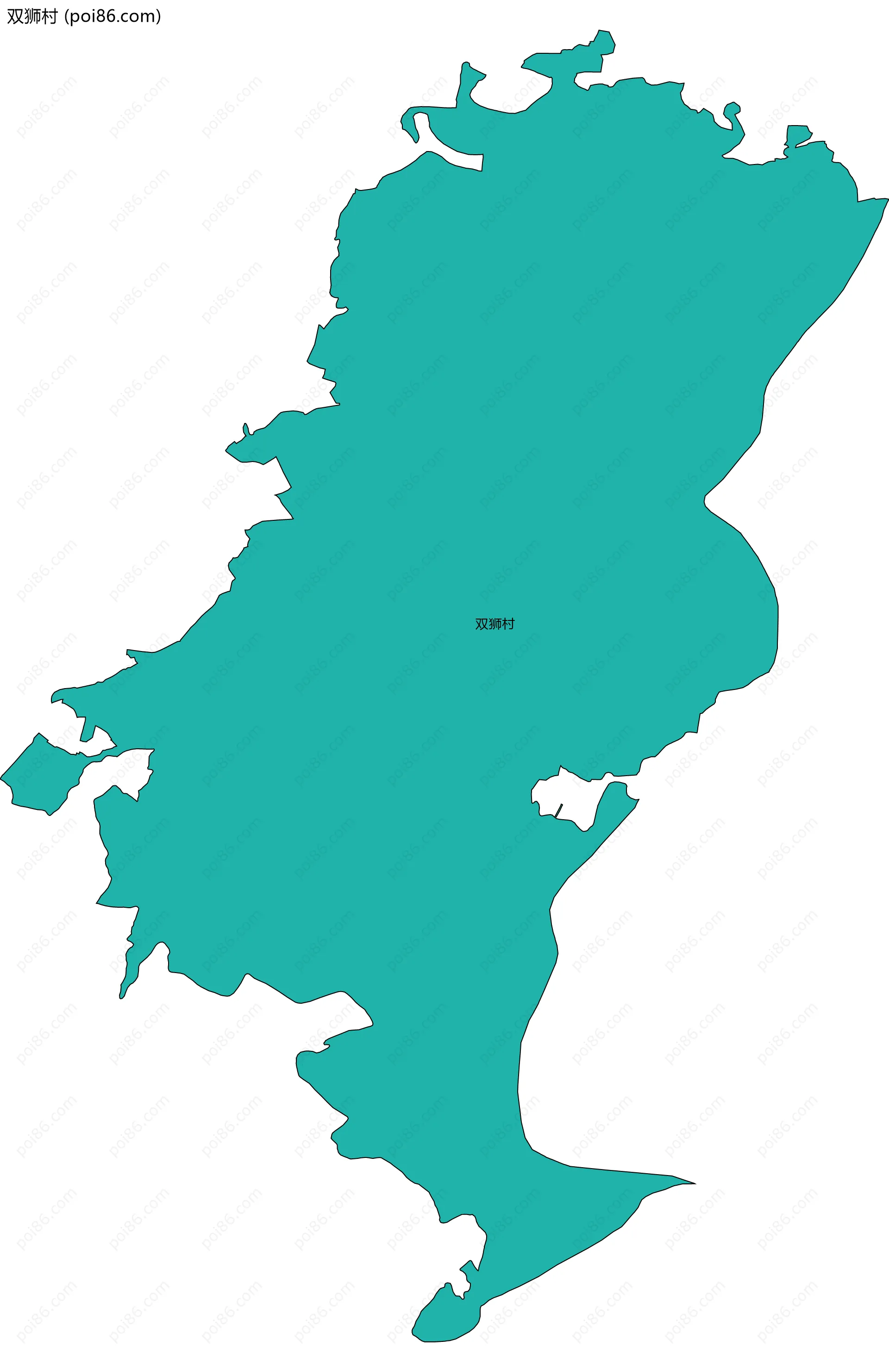 双狮村边界地图