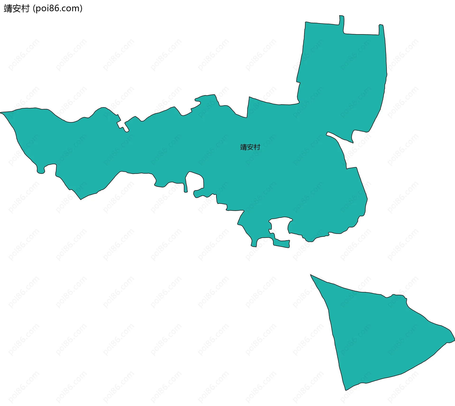 靖安村边界地图