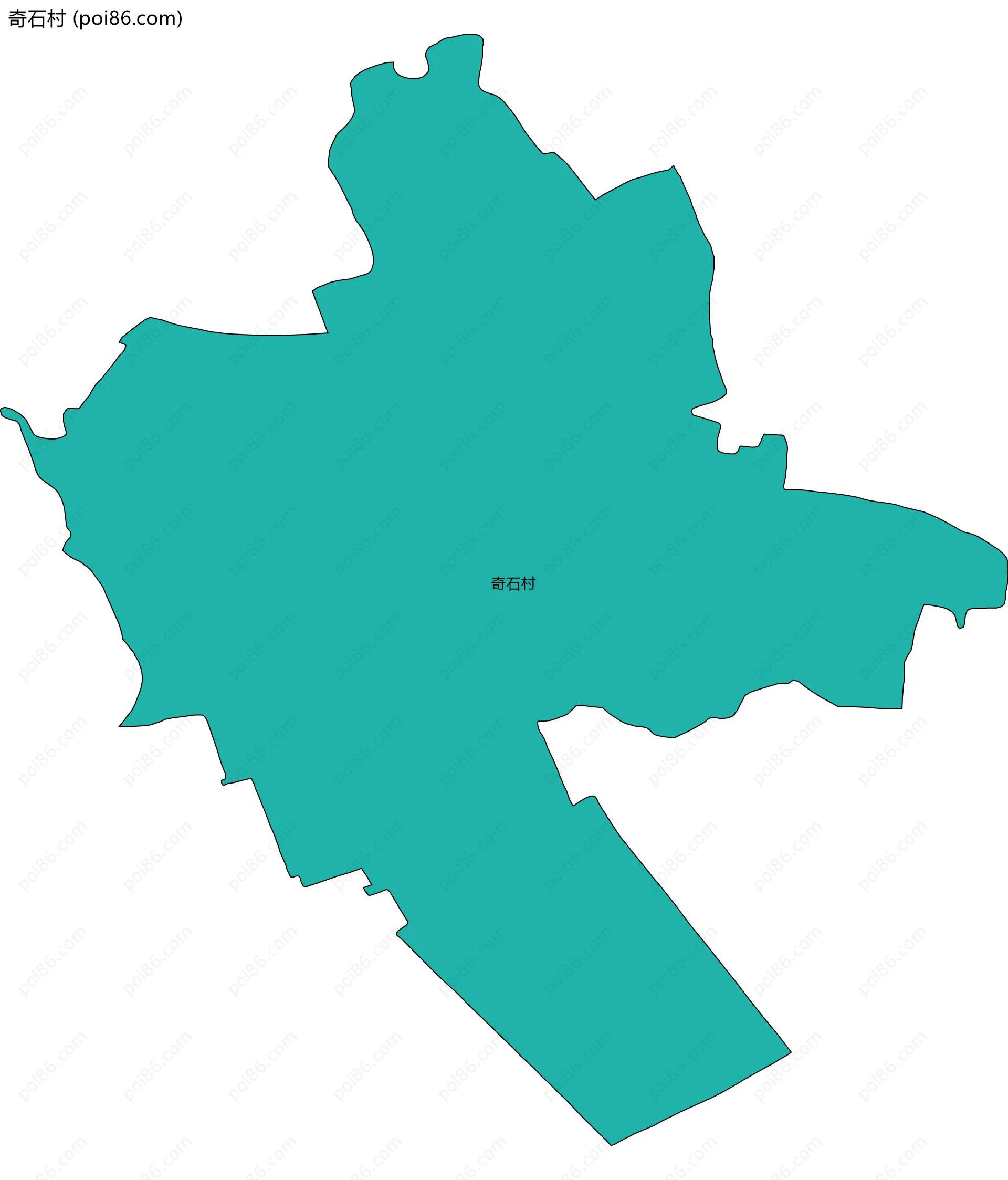 奇石村边界地图