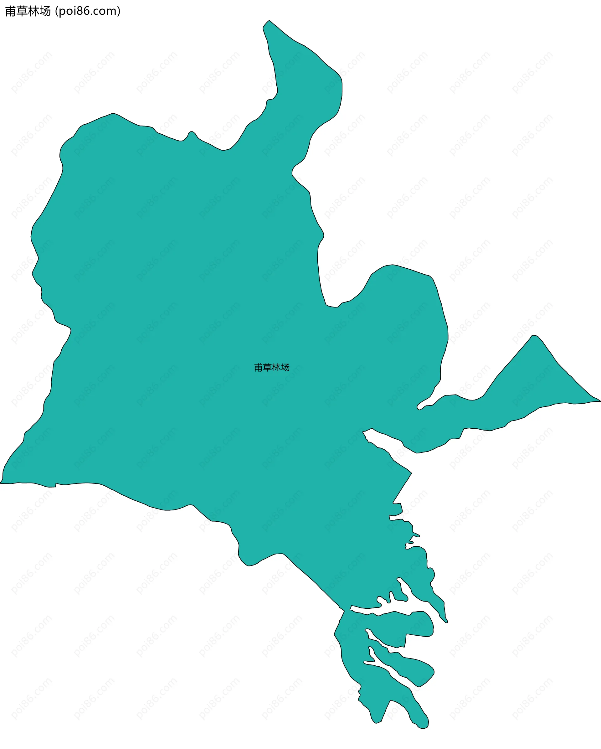 甫草林场边界地图