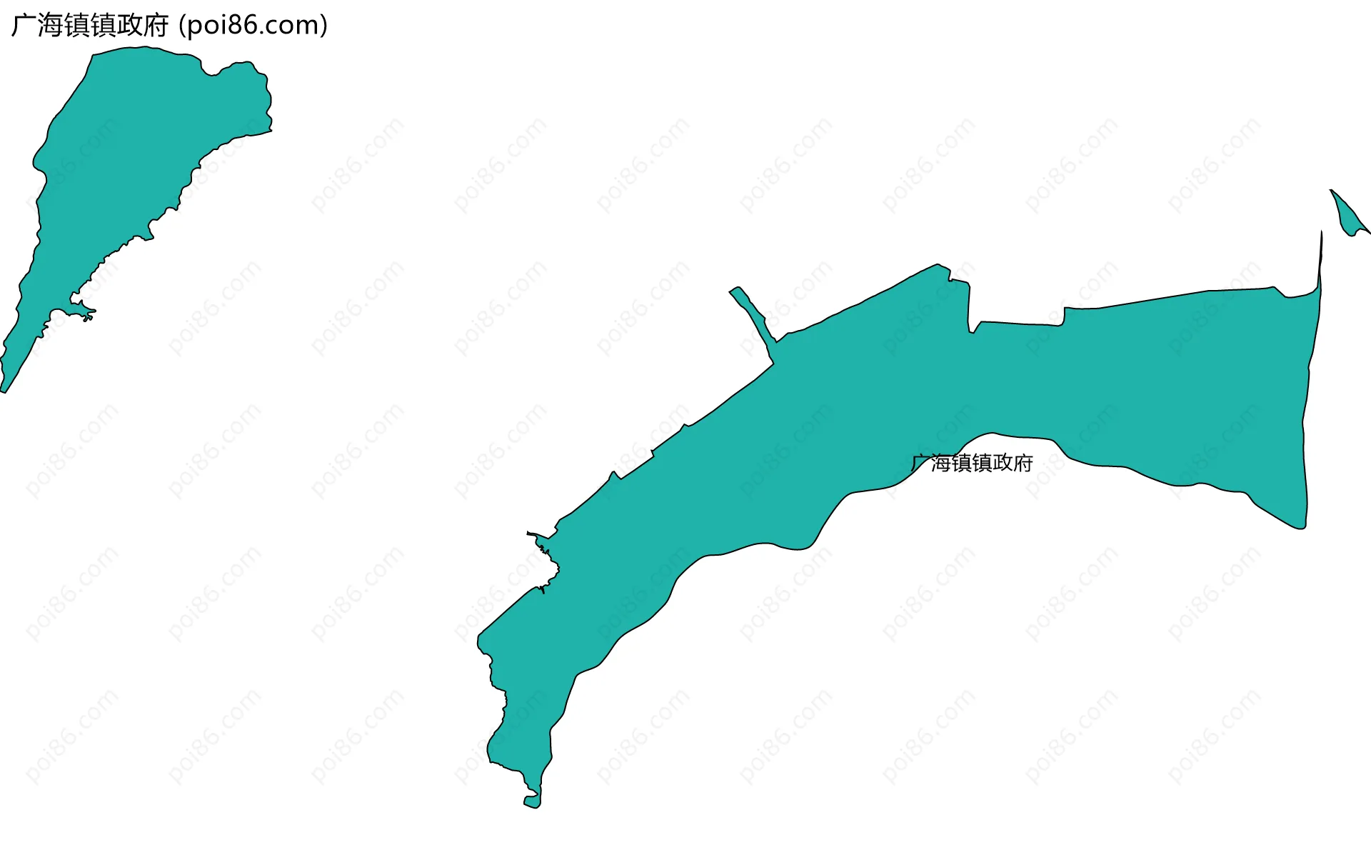 广海镇镇政府边界地图