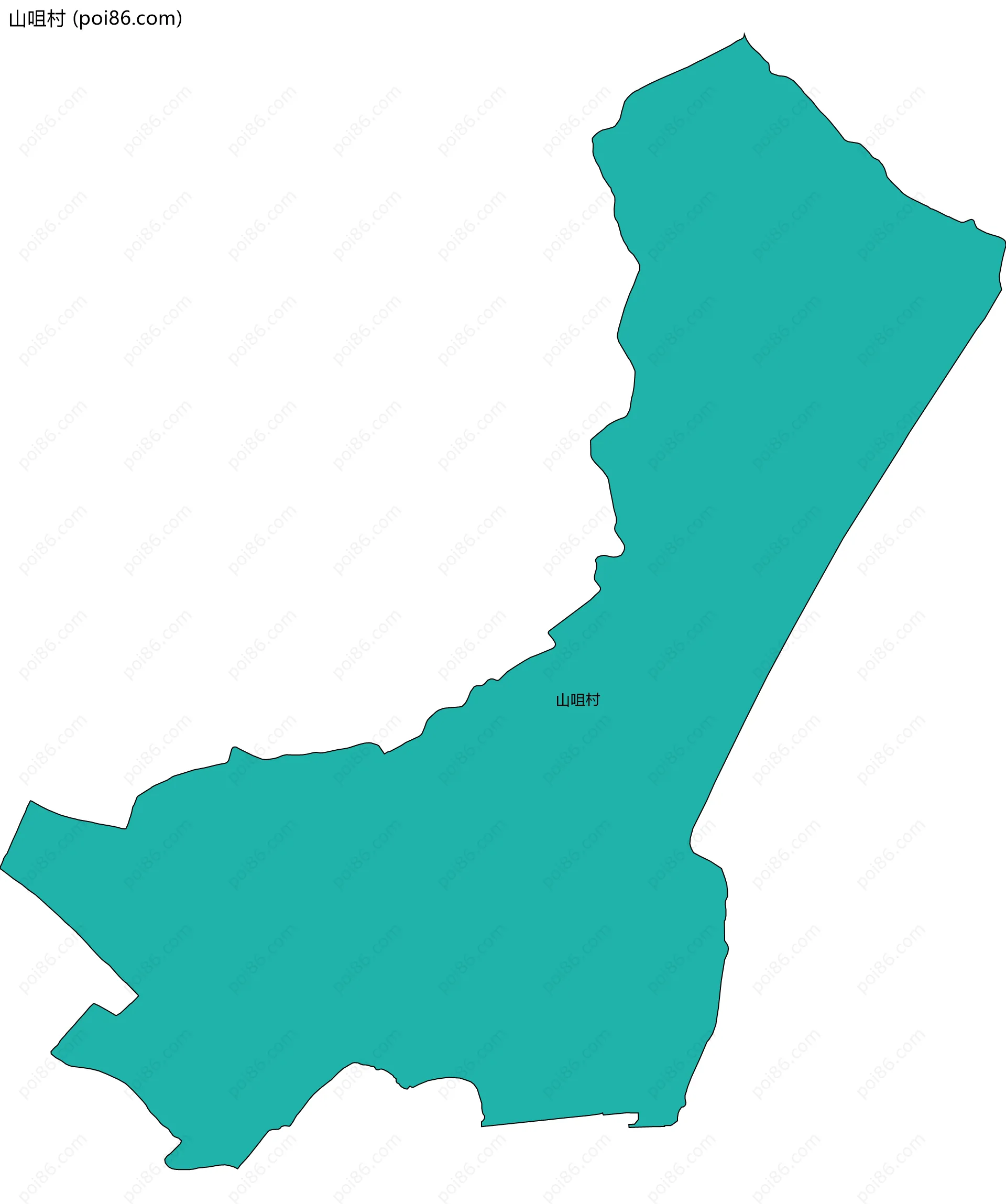 山咀村边界地图