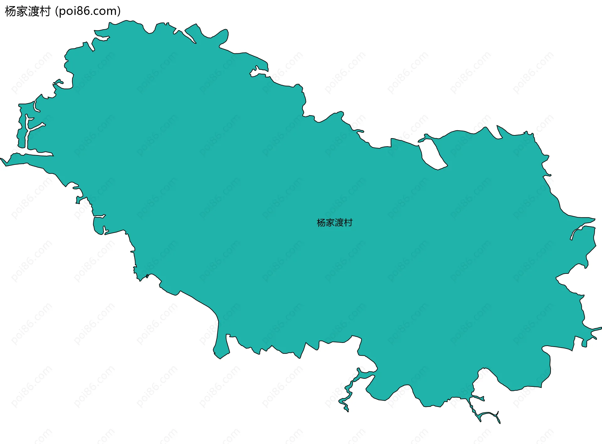 杨家渡村边界地图