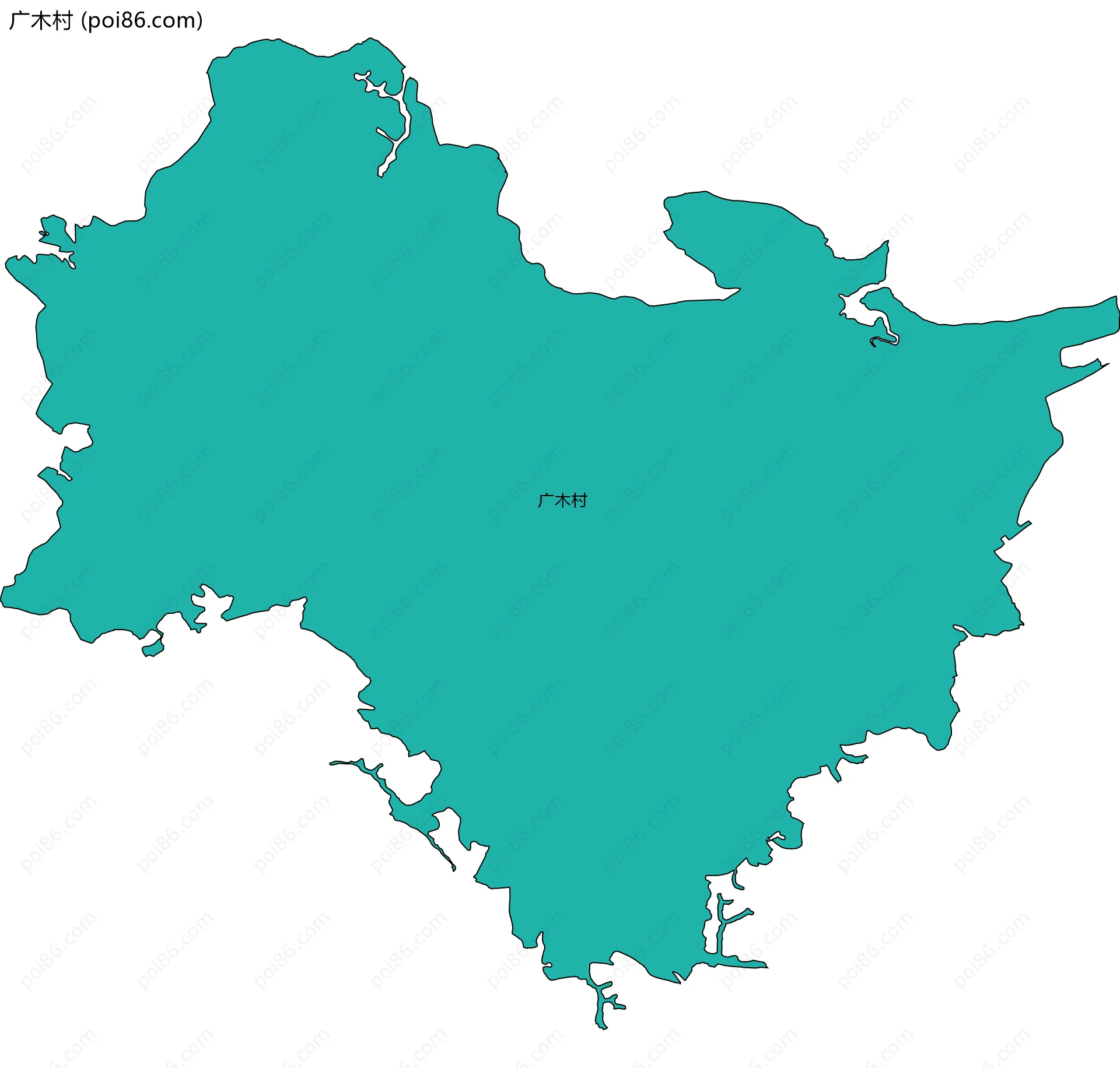 广木村边界地图