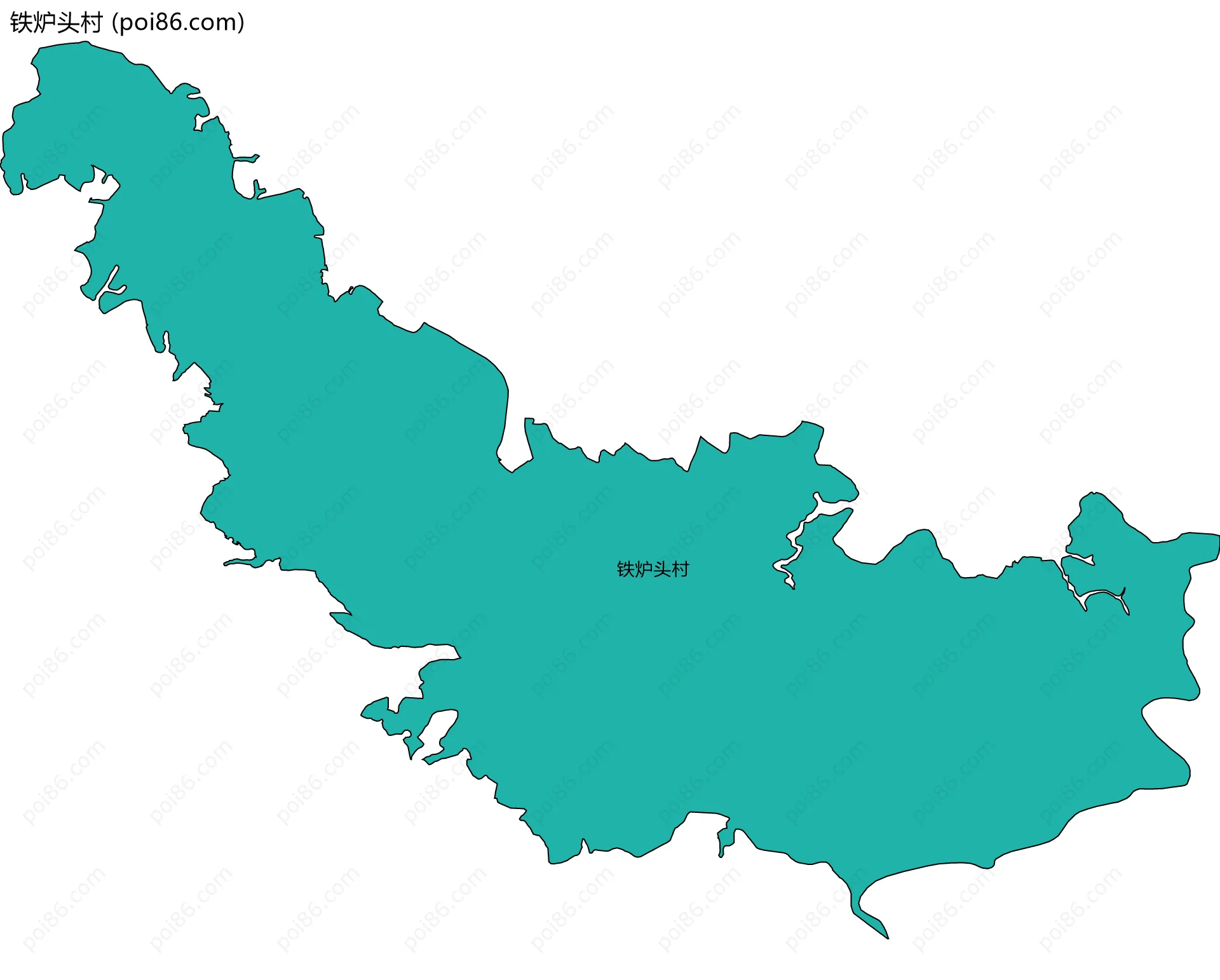 铁炉头村边界地图