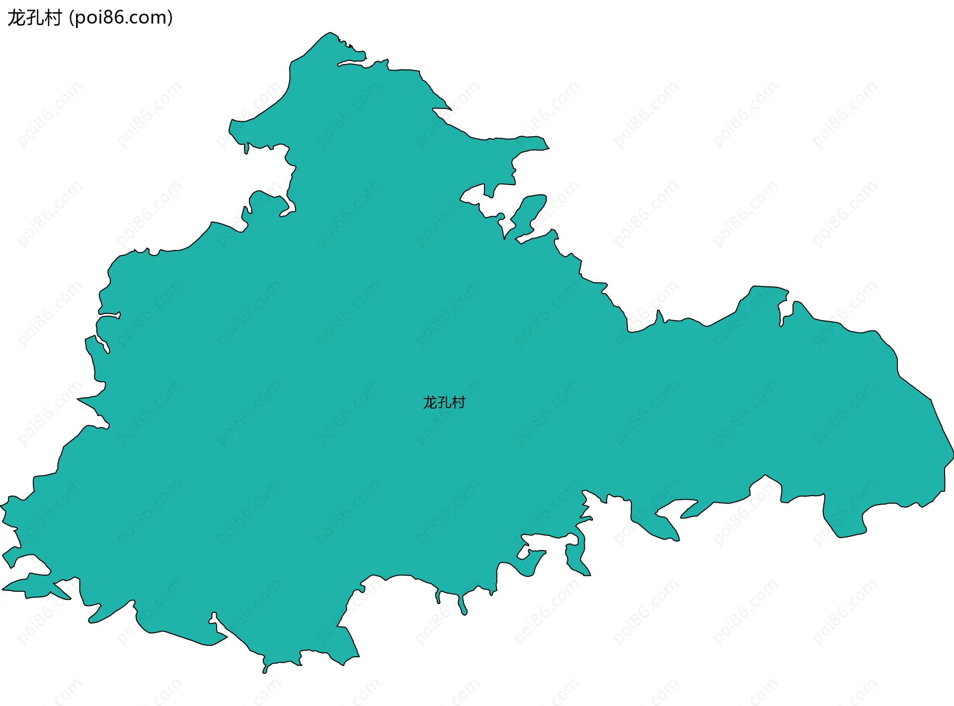 龙孔村边界地图