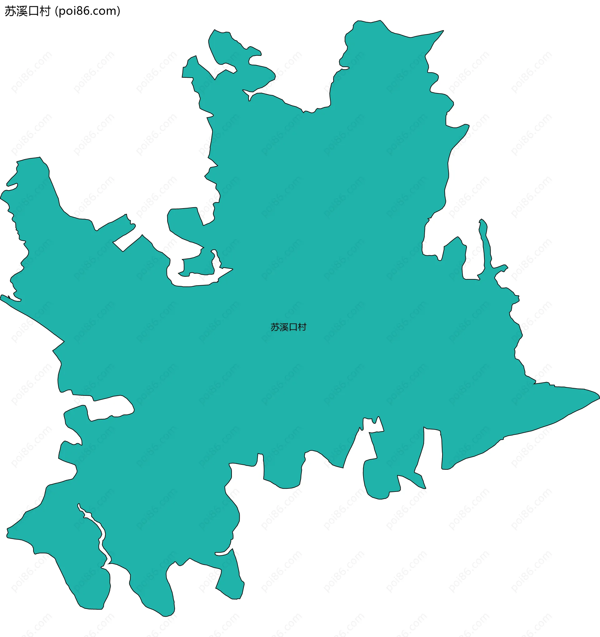 苏溪口村边界地图