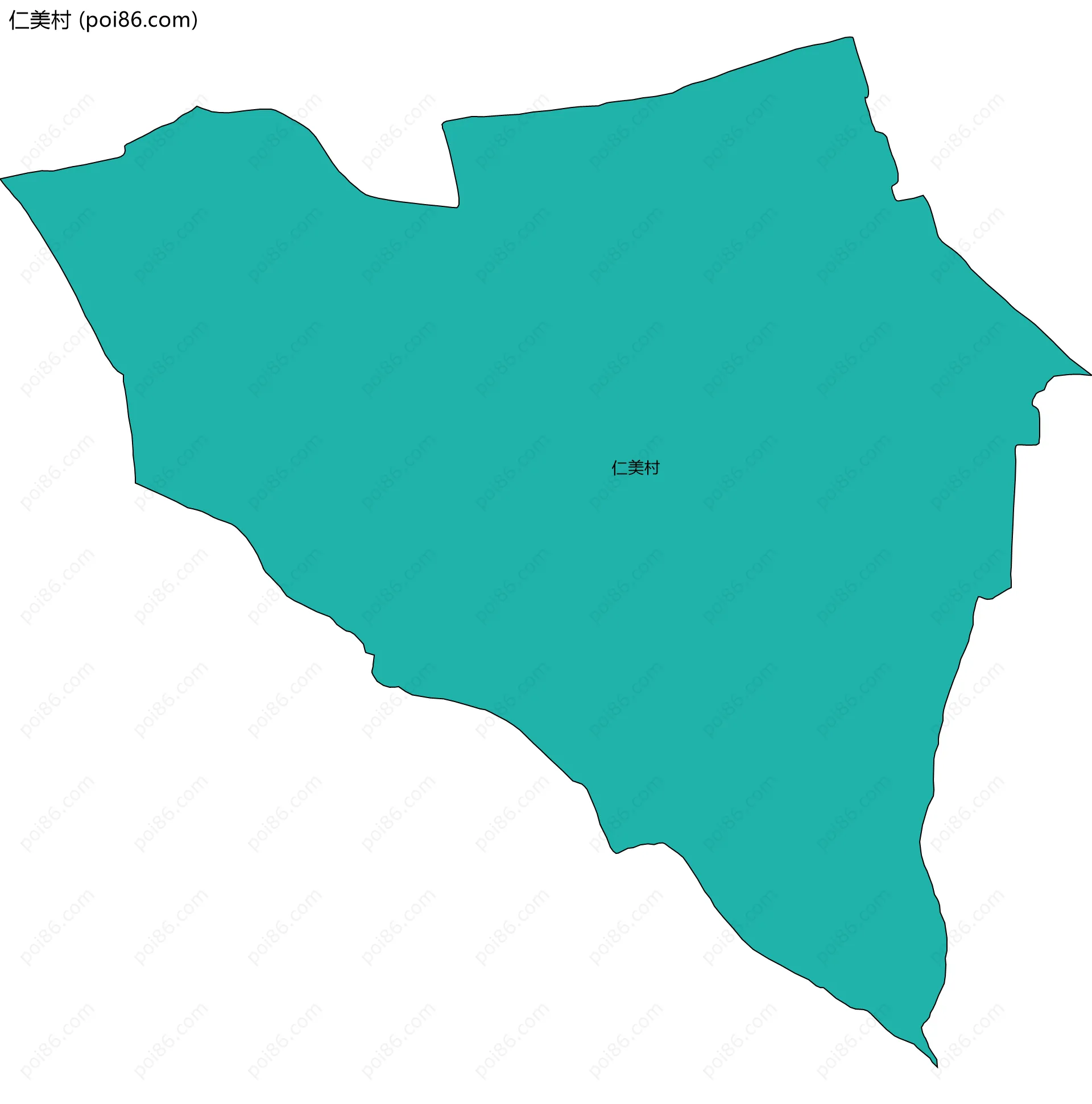 仁美村边界地图