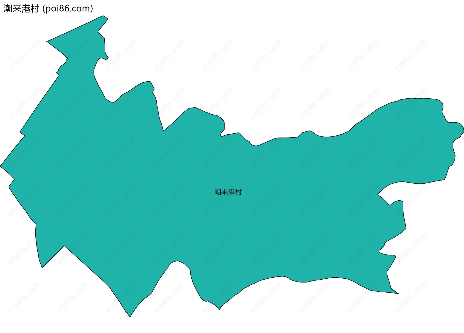 潮来港村边界地图