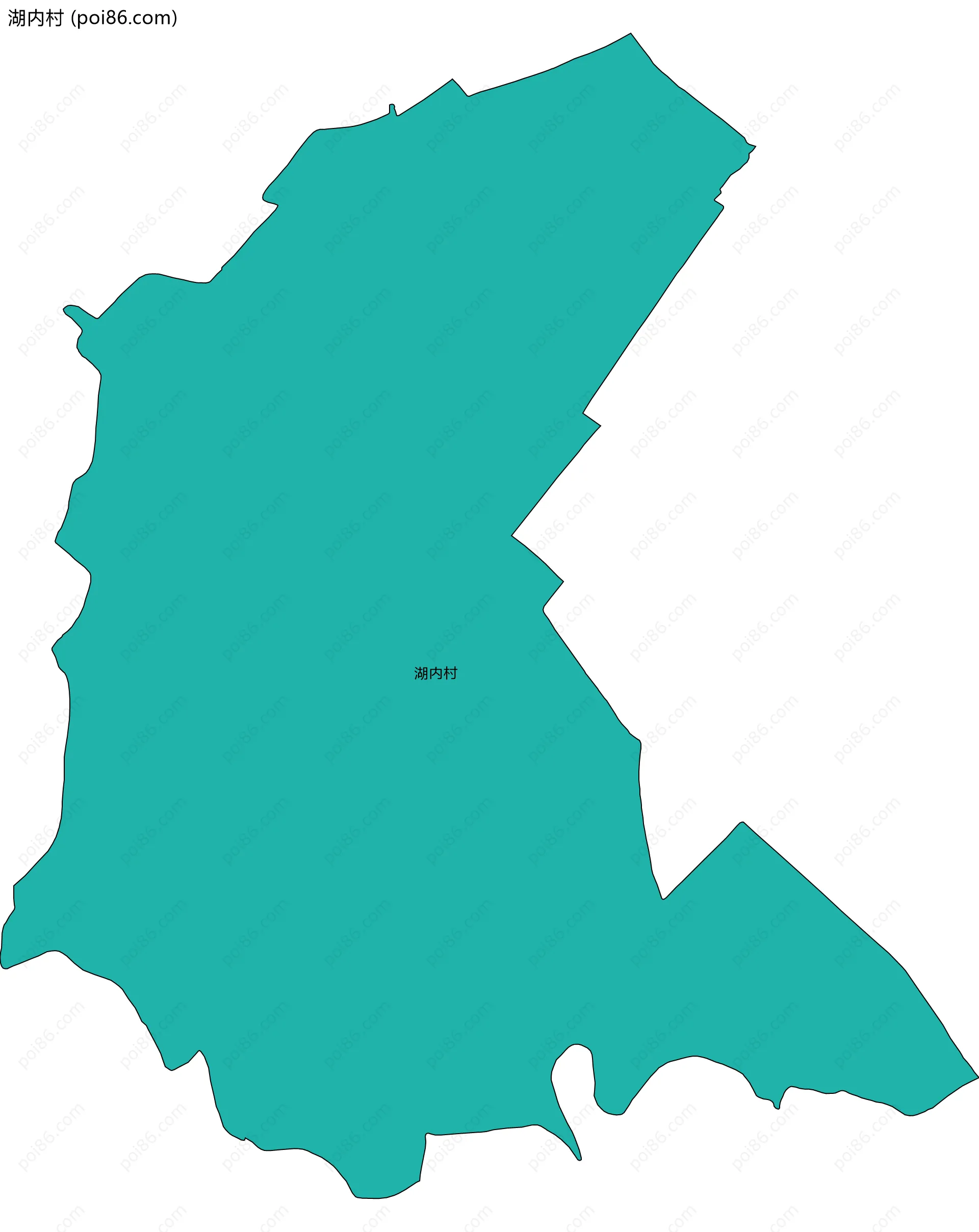 湖内村边界地图