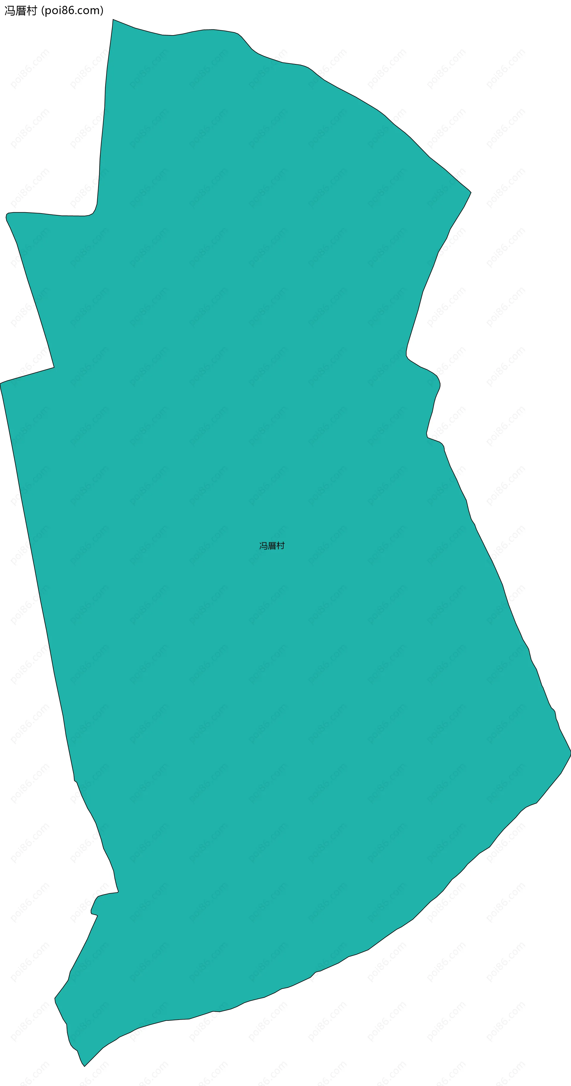 冯厝村边界地图