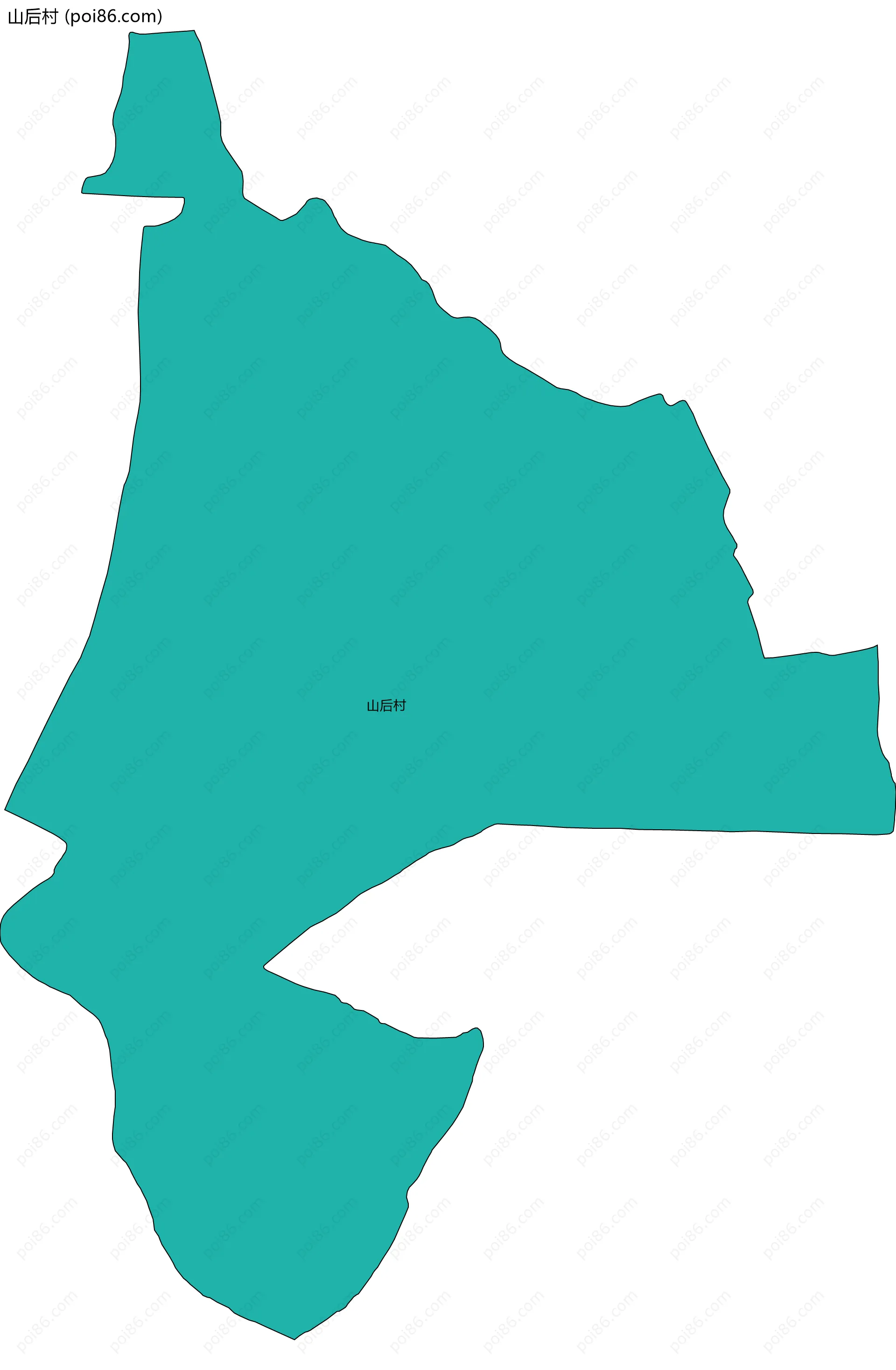 山后村边界地图