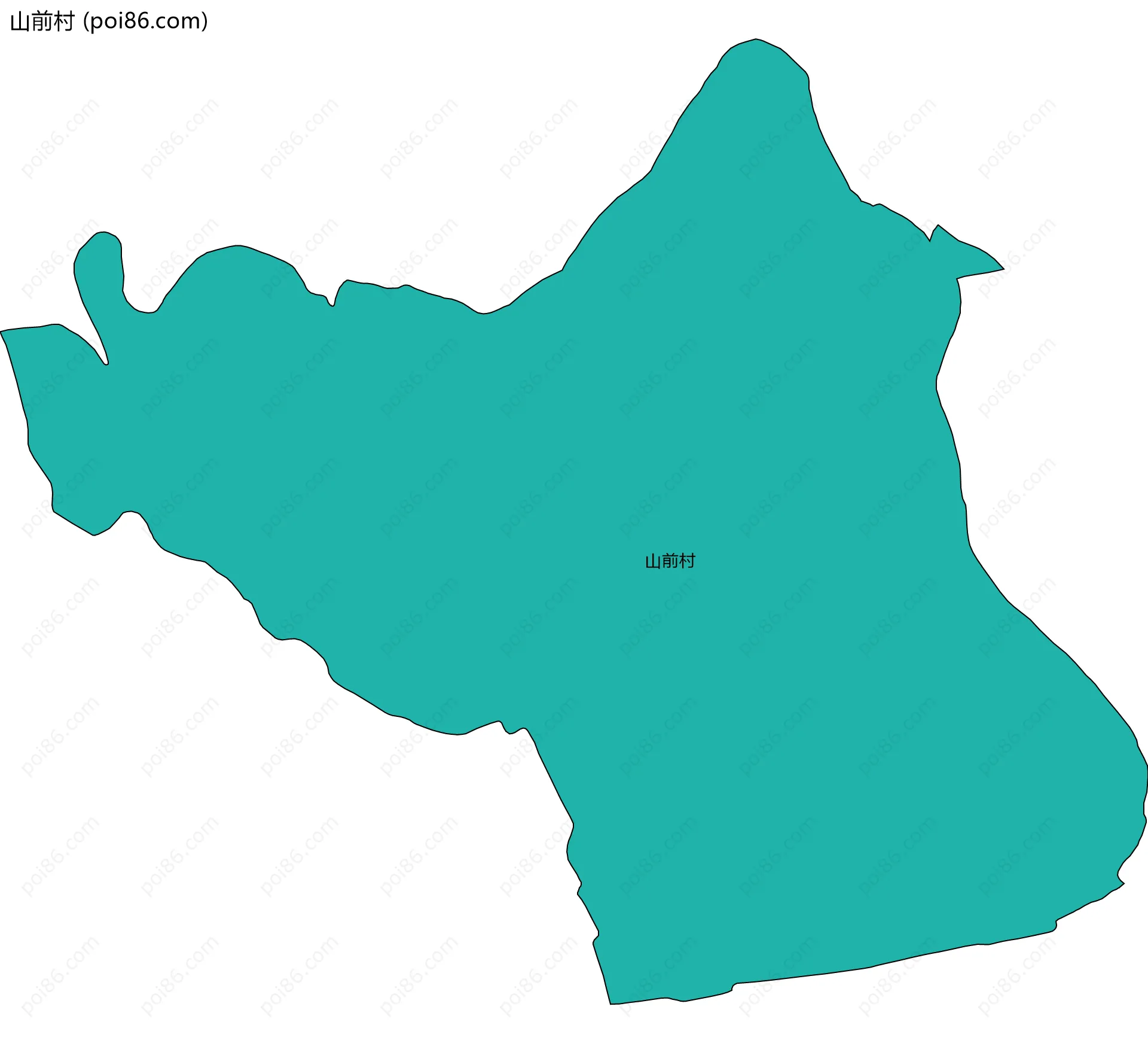 山前村边界地图