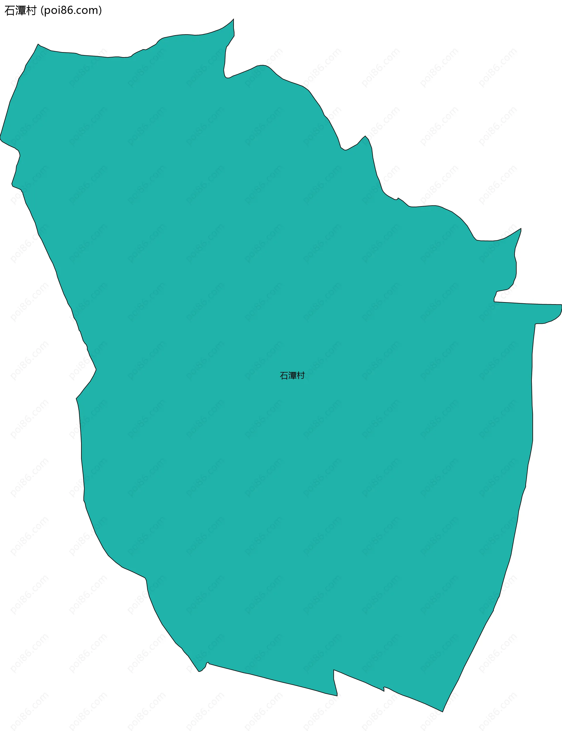 石潭村边界地图