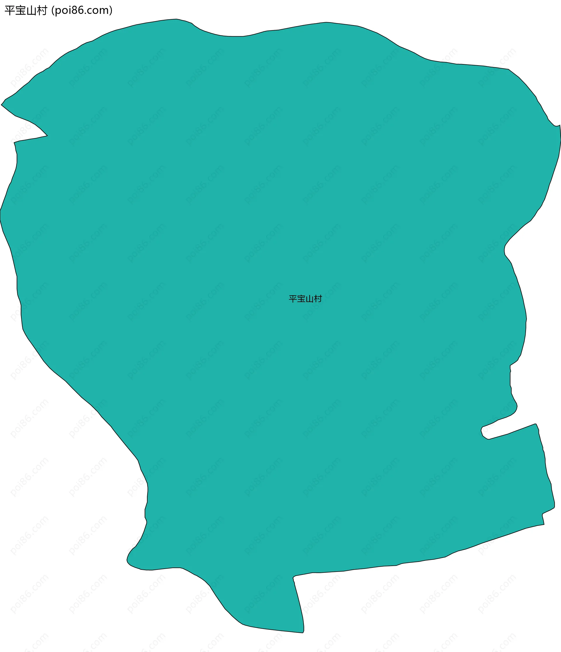 平宝山村边界地图