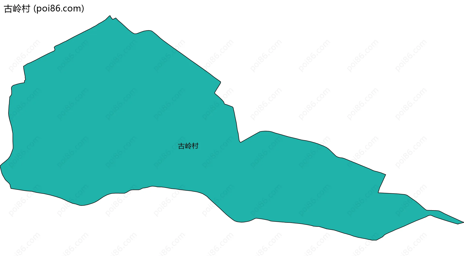 古岭村边界地图