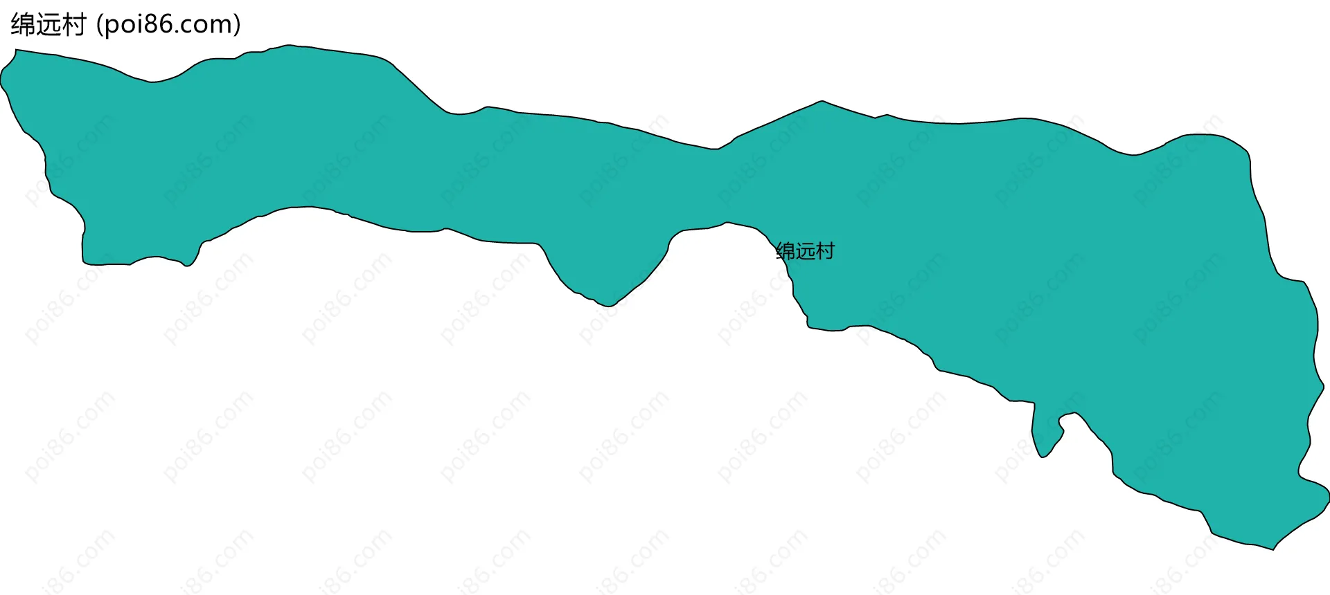 绵远村边界地图