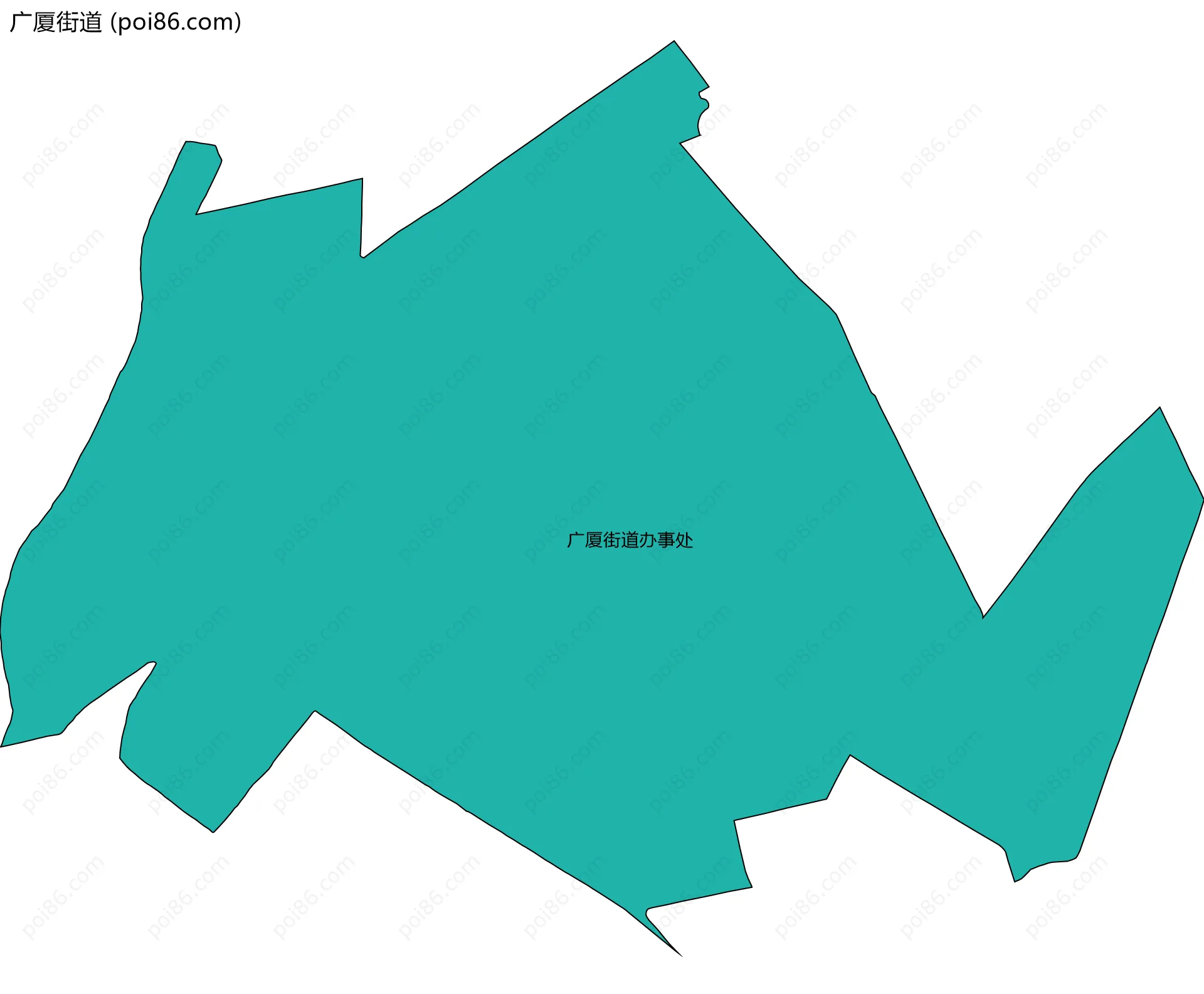 广厦街道边界地图(五级行政区划)