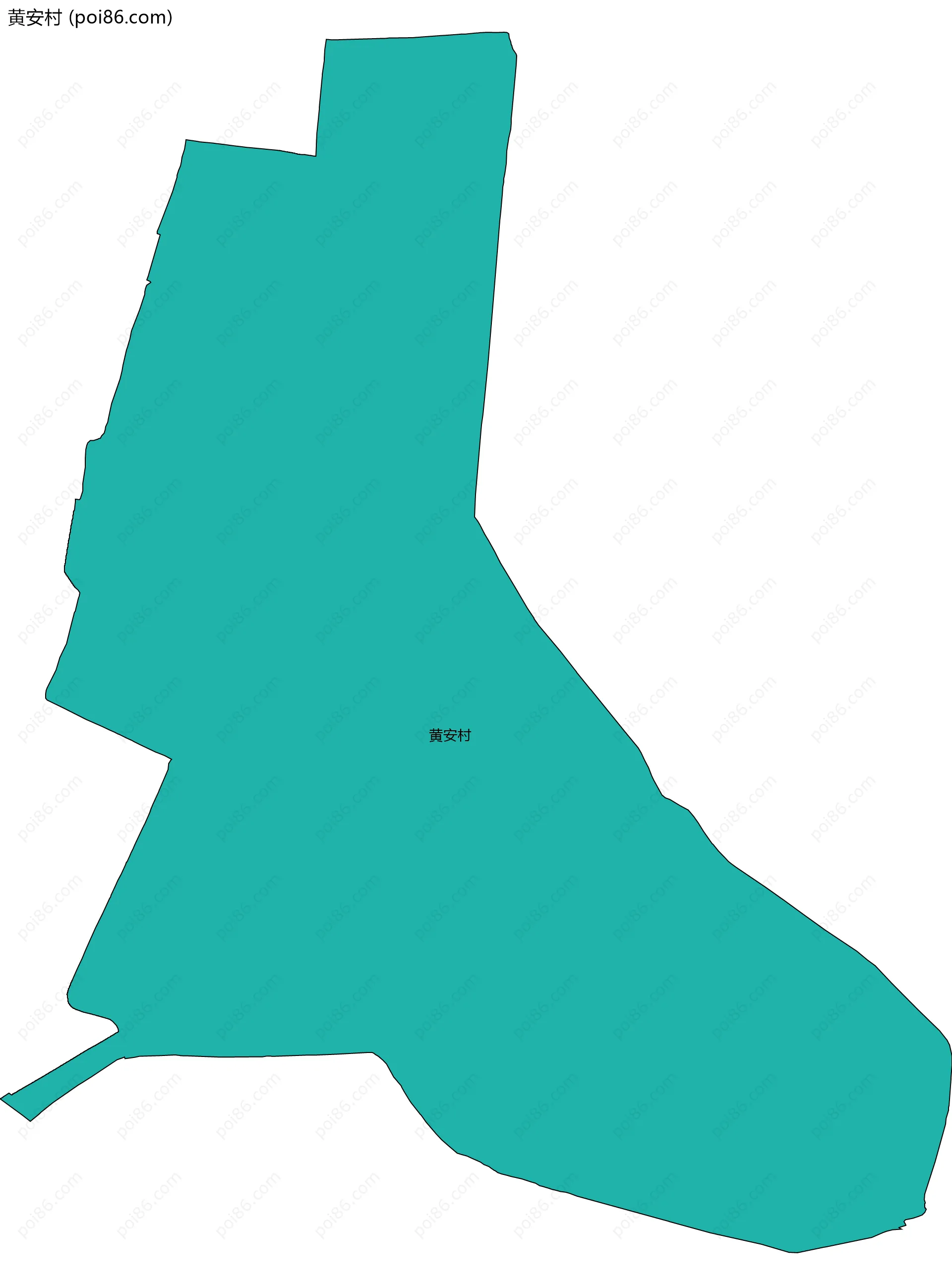 黄安村边界地图