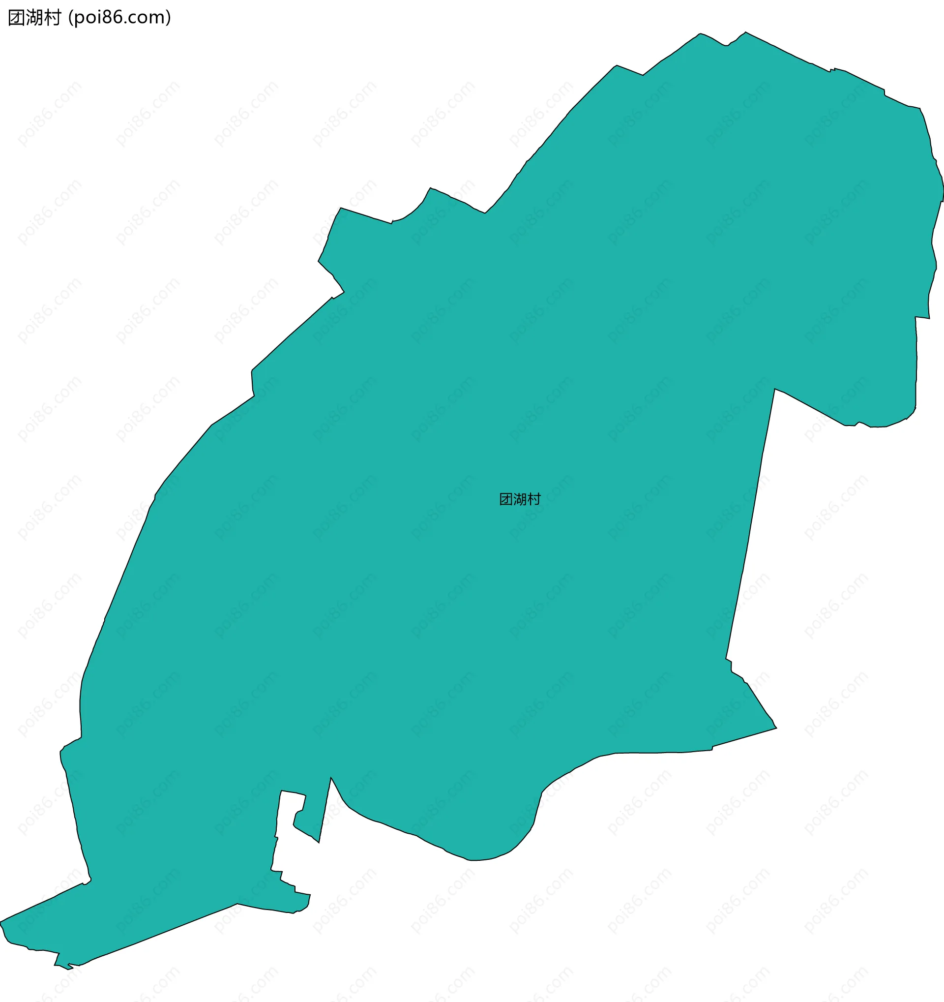 团湖村边界地图