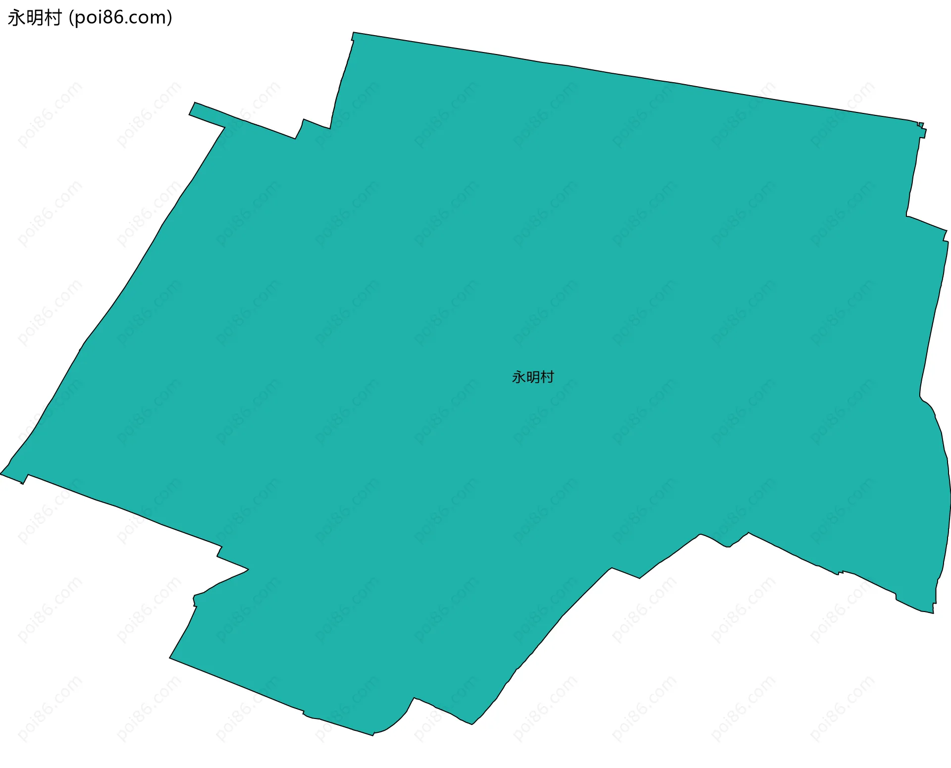 永明村边界地图