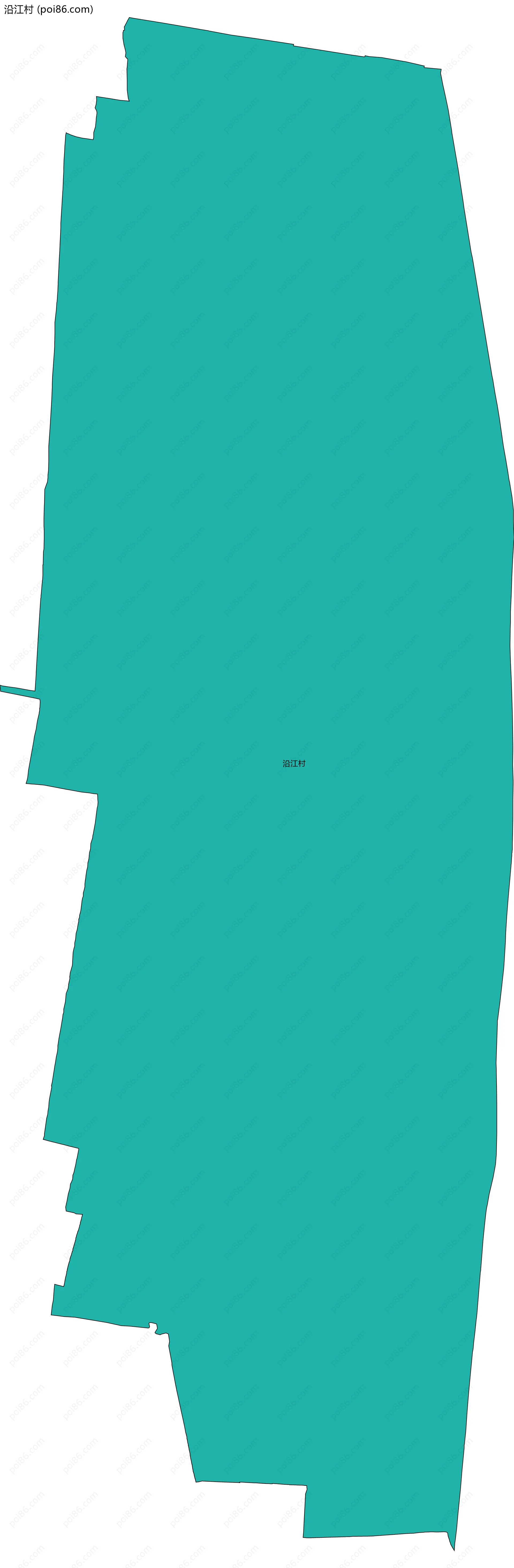 沿江村边界地图