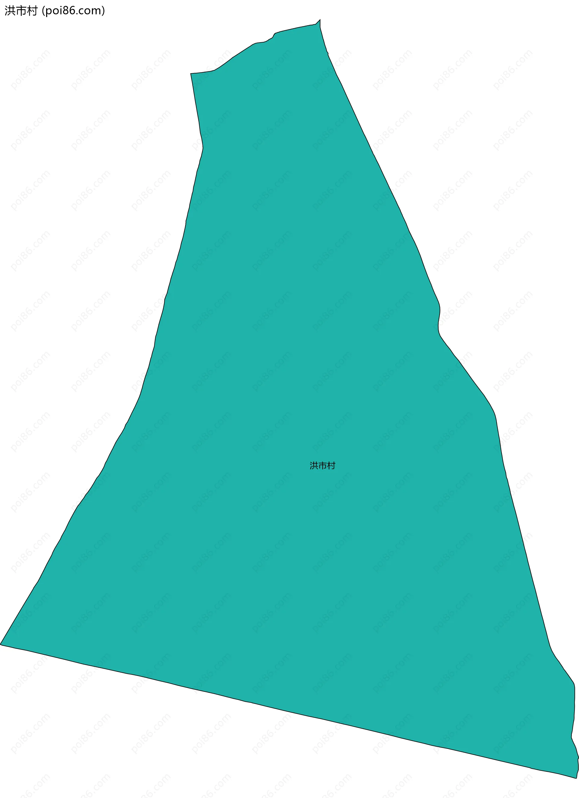 洪市村边界地图