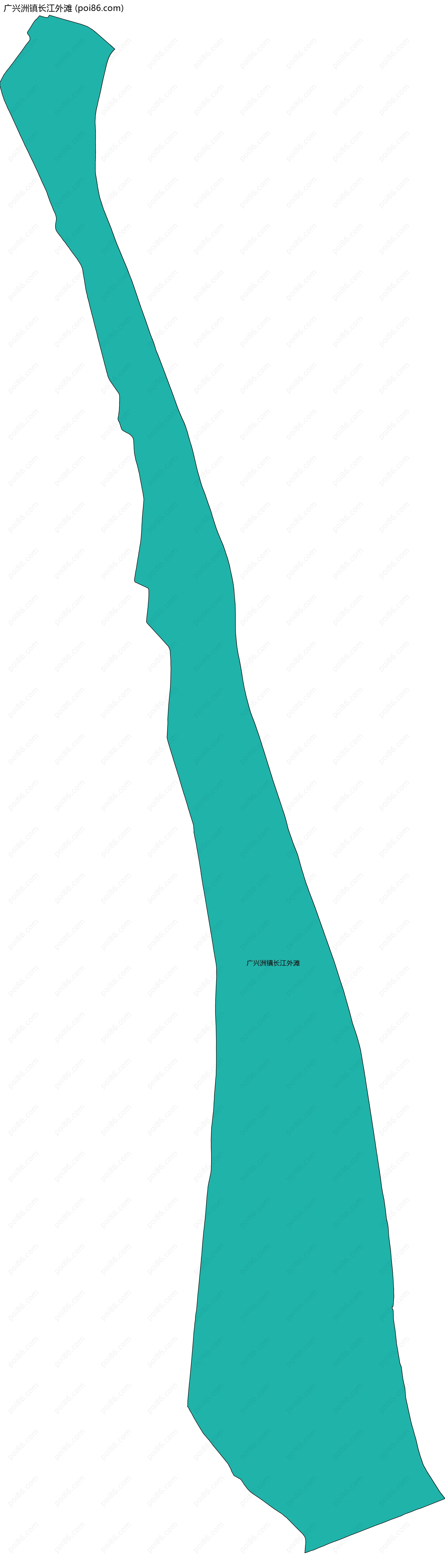 广兴洲镇长江外滩边界地图