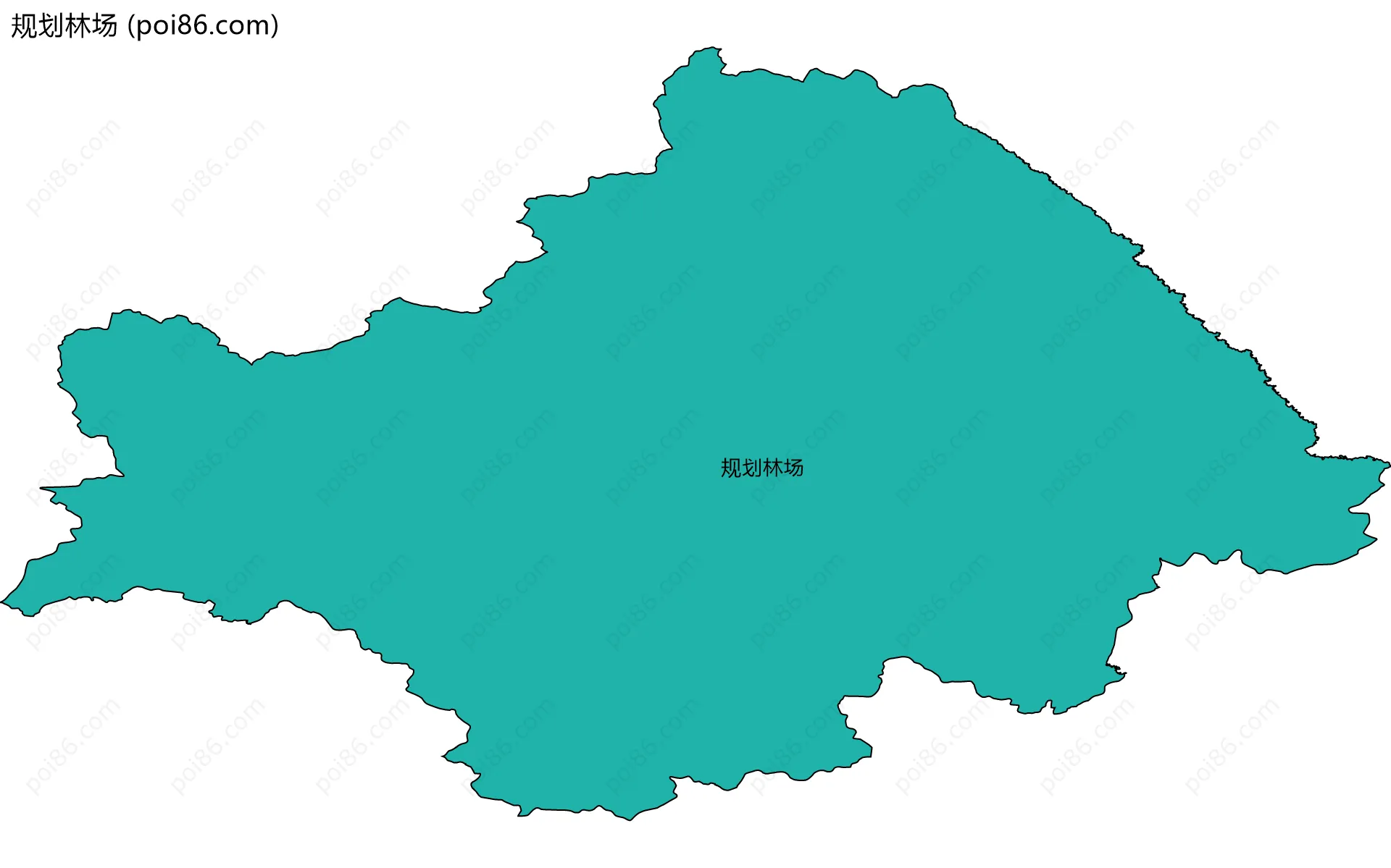 规划林场边界地图(五级行政区划)