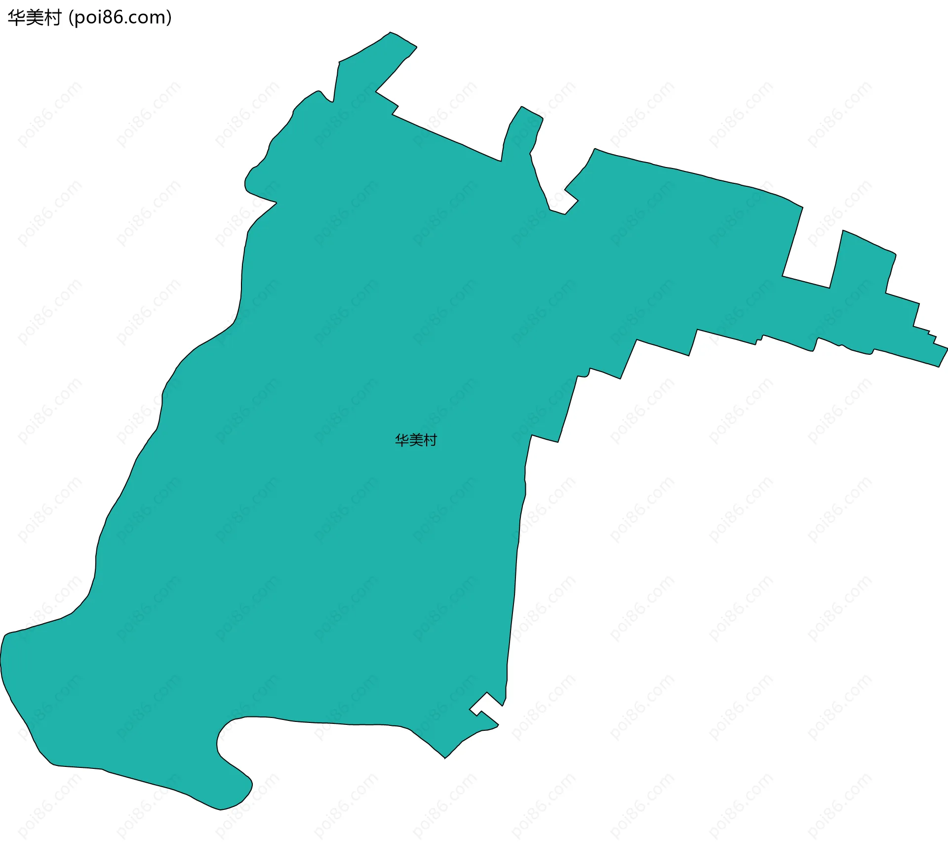 华美村边界地图